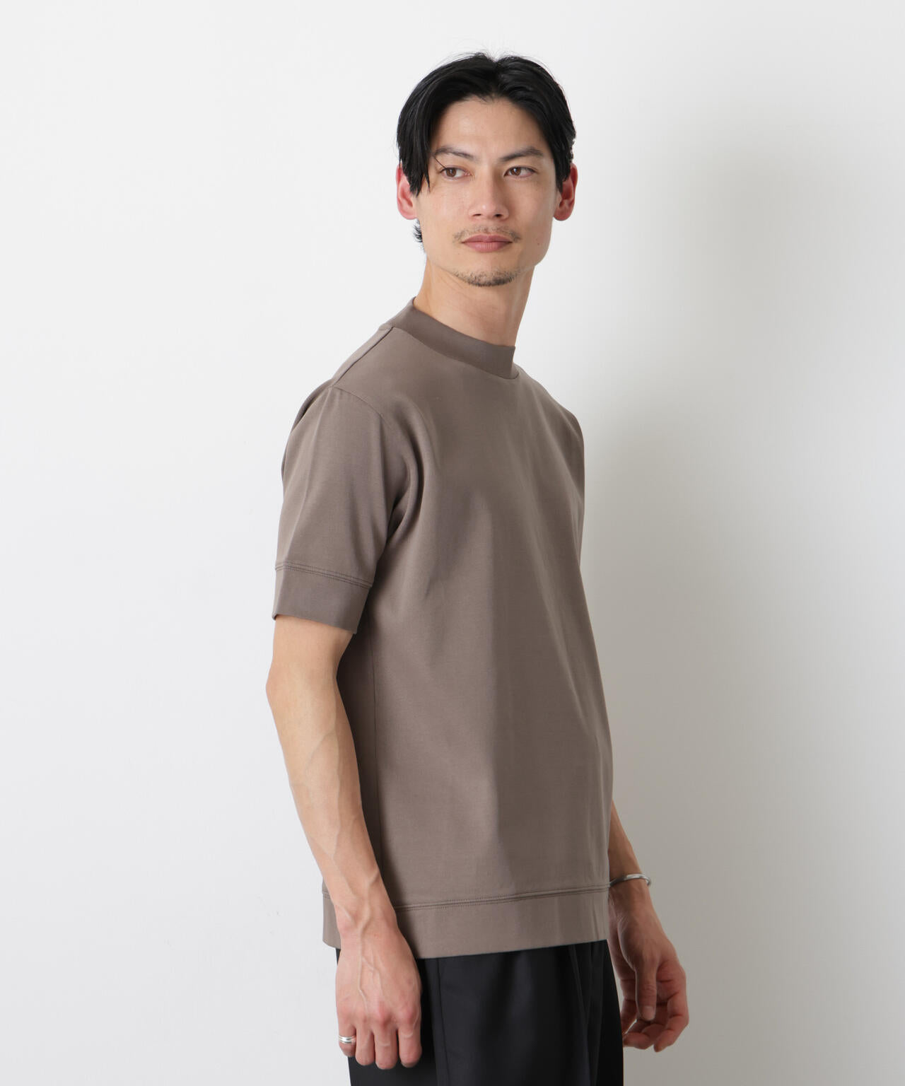 「FORMAL JERSEY」モックネックカットソー半袖 6686124202