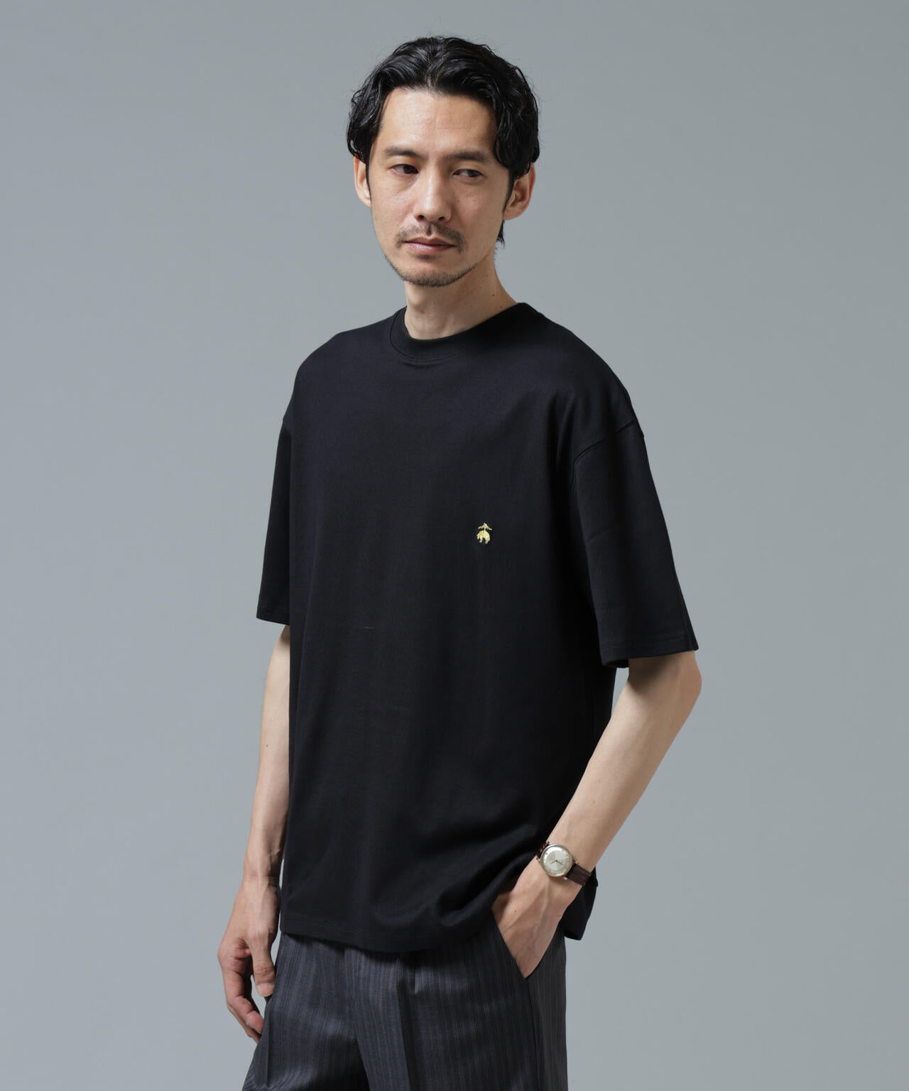 「Brooks Brothers別注」Anti Soaked(R) 汗染み防止 クルーネック ビッグシルエットTシャツ 6686124213