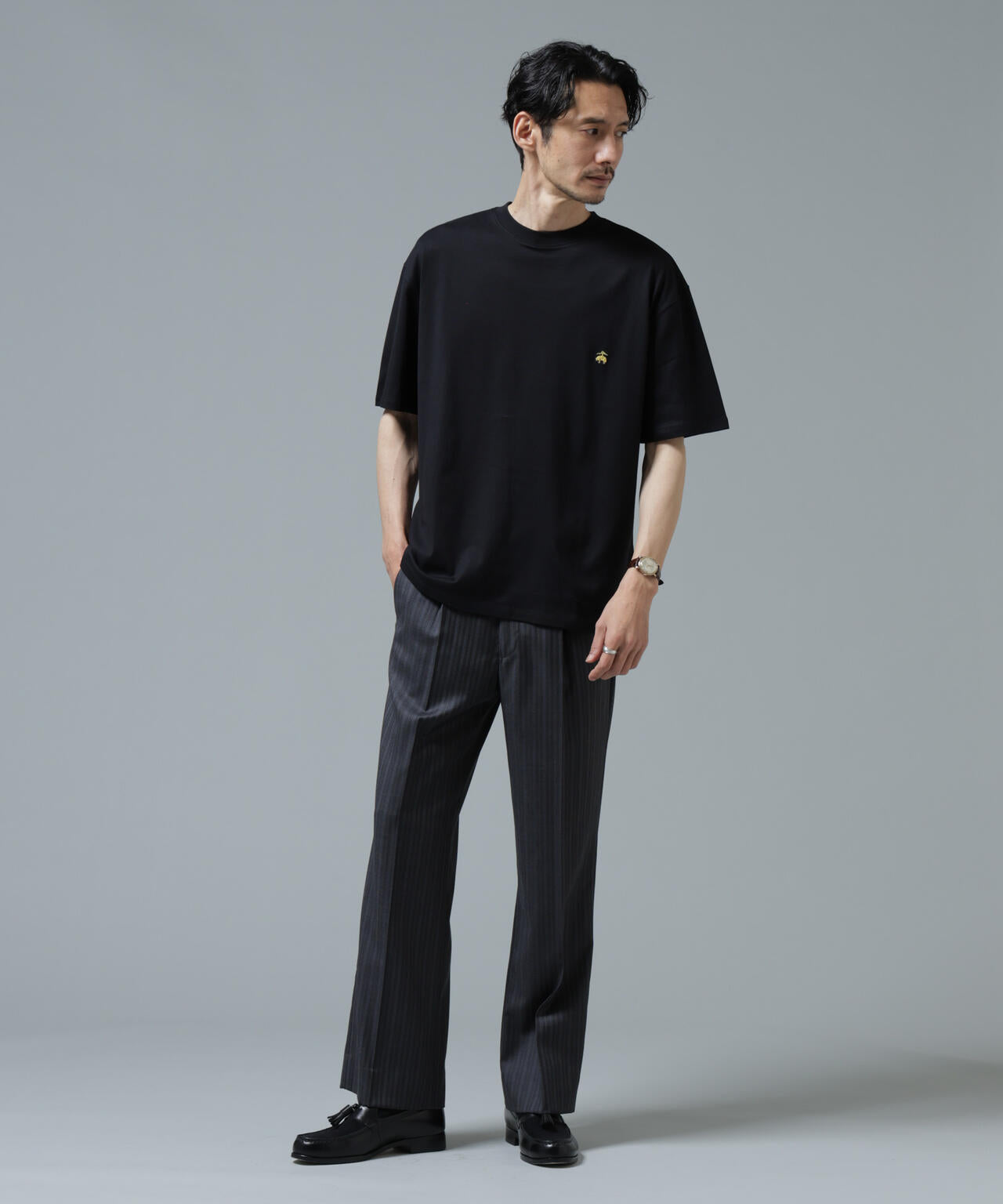 「Brooks Brothers別注」Anti Soaked(R) 汗染み防止 クルーネック ビッグシルエットTシャツ 6686124213