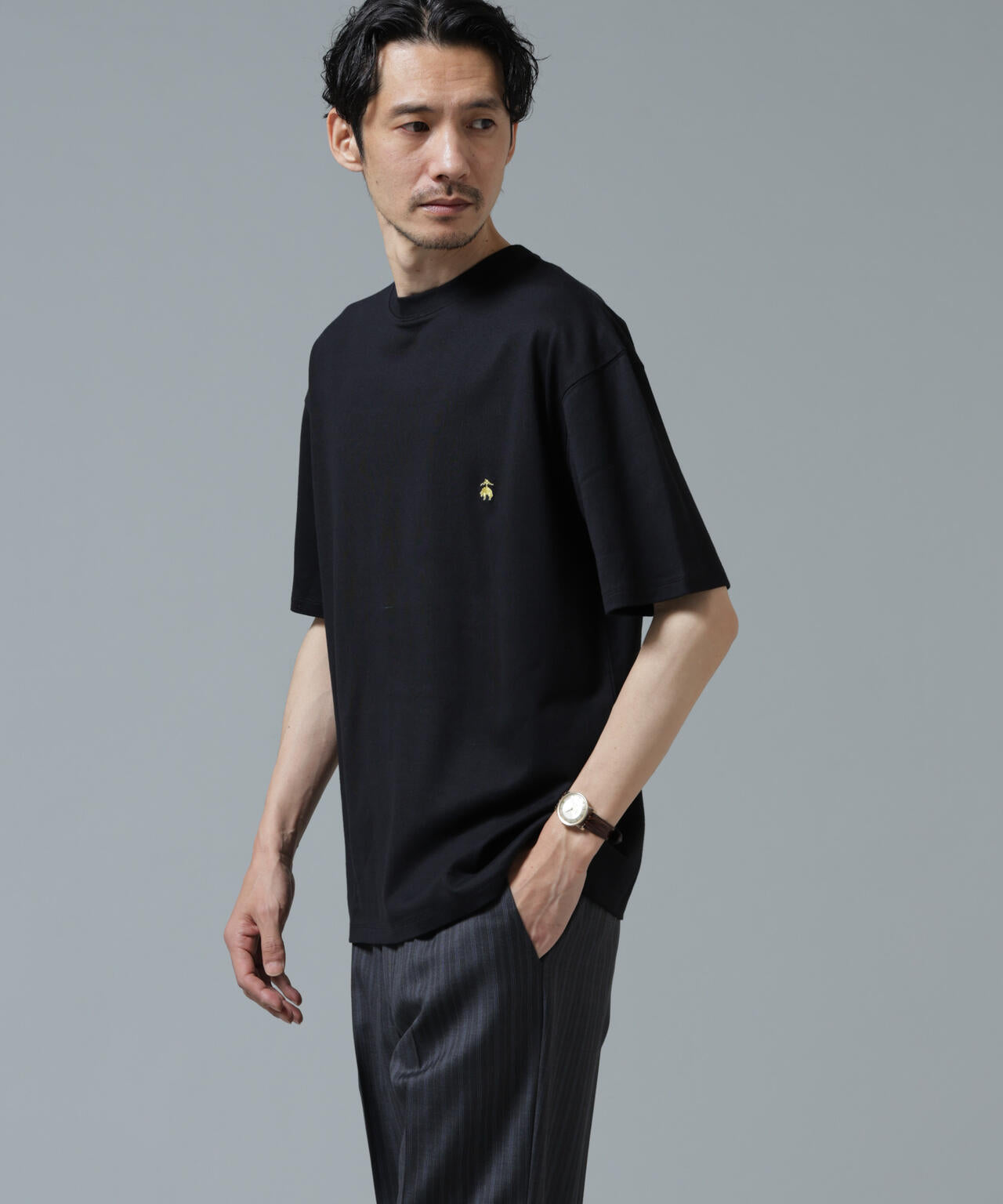 「Brooks Brothers別注」Anti Soaked(R) 汗染み防止 クルーネック ビッグシルエットTシャツ 6686124213