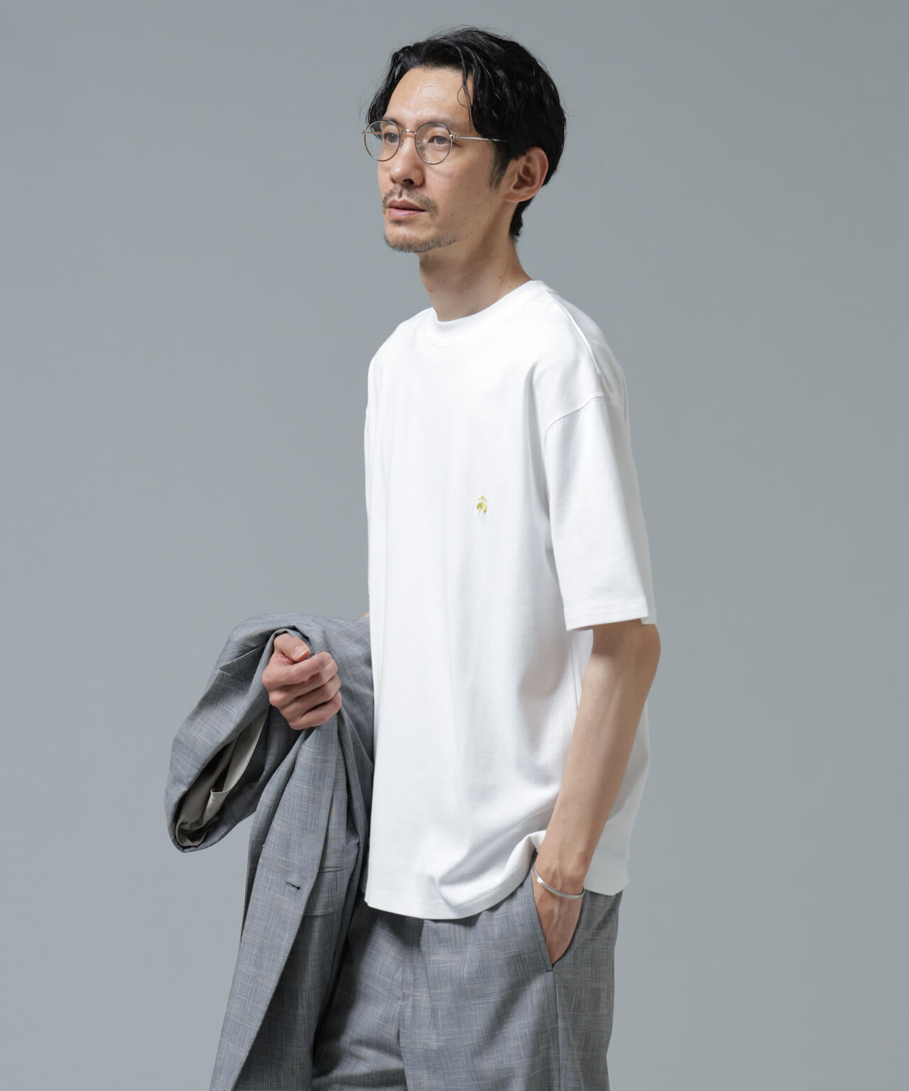「Brooks Brothers別注」Anti Soaked(R) 汗染み防止 クルーネック ビッグシルエットTシャツ 6686124213