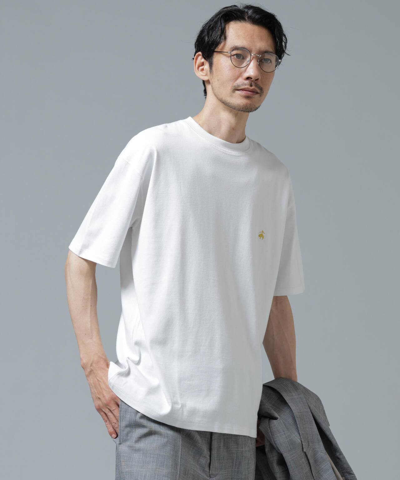 「Brooks Brothers別注」Anti Soaked(R) 汗染み防止 クルーネック ビッグシルエットTシャツ 6686124213