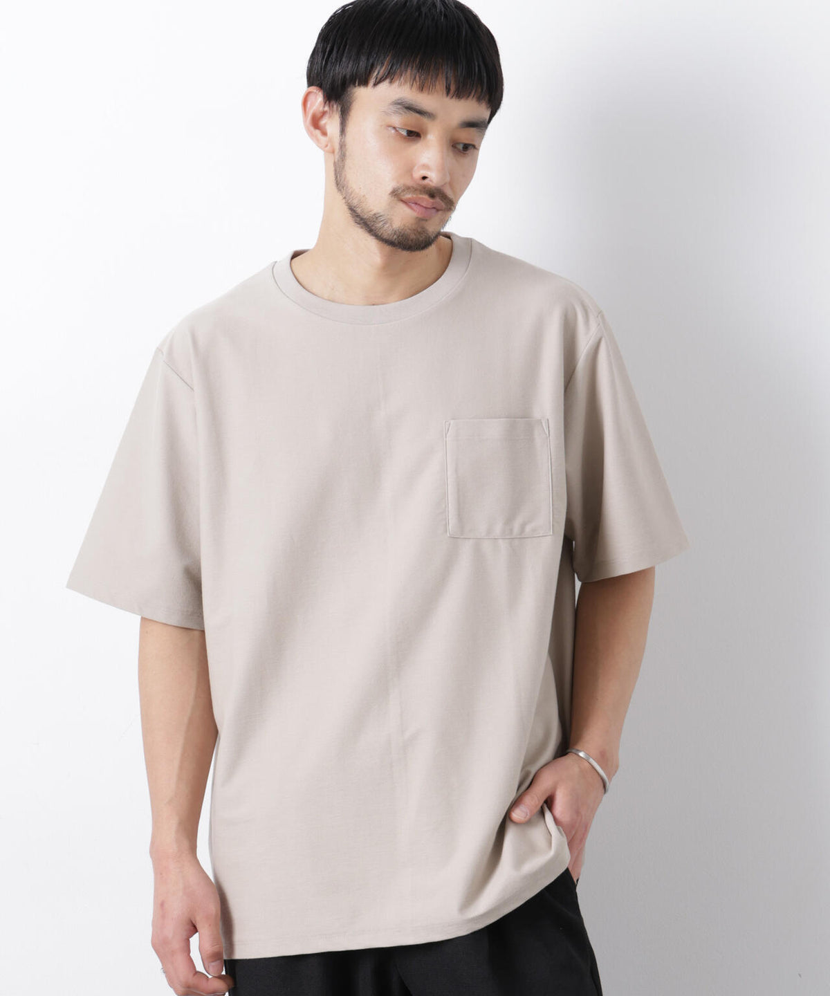 「Meaningful Continuity」coveross(R) ツイル調 冷感プレーティング天竺 ポケットTシャツ 6686124224