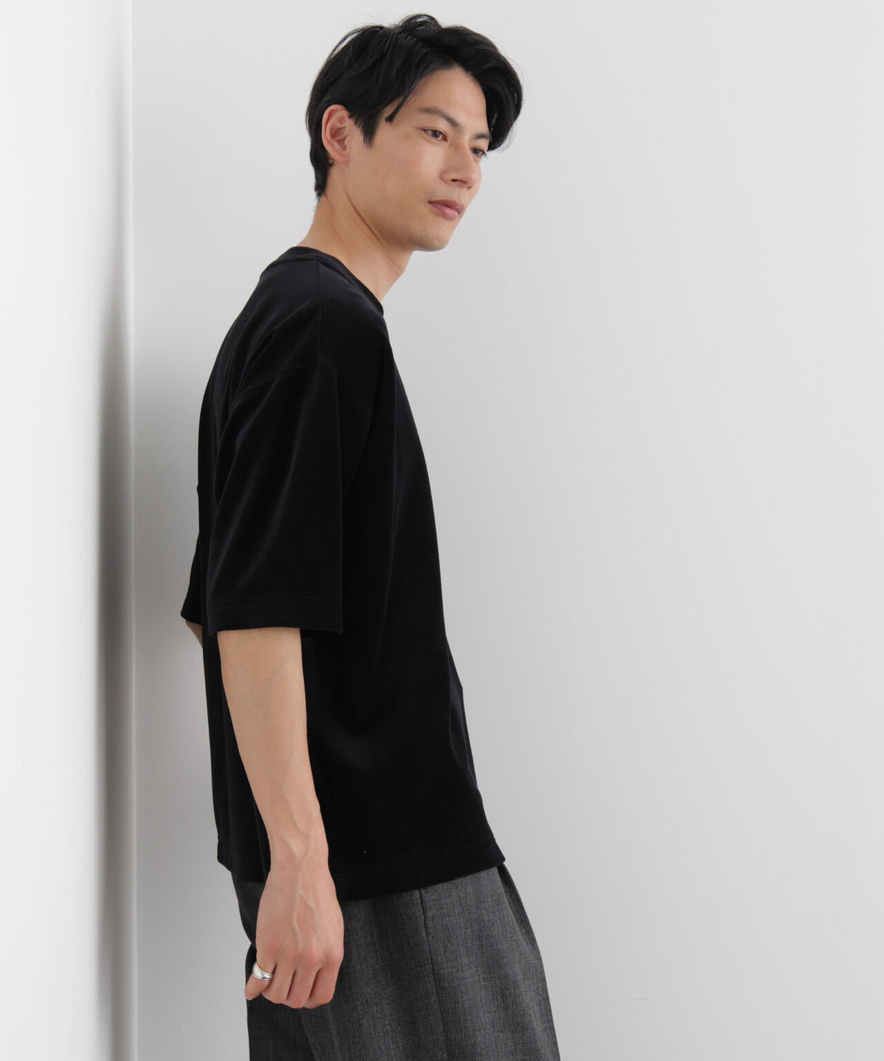 ベロア クルーネック Tシャツ 半袖 6686124226