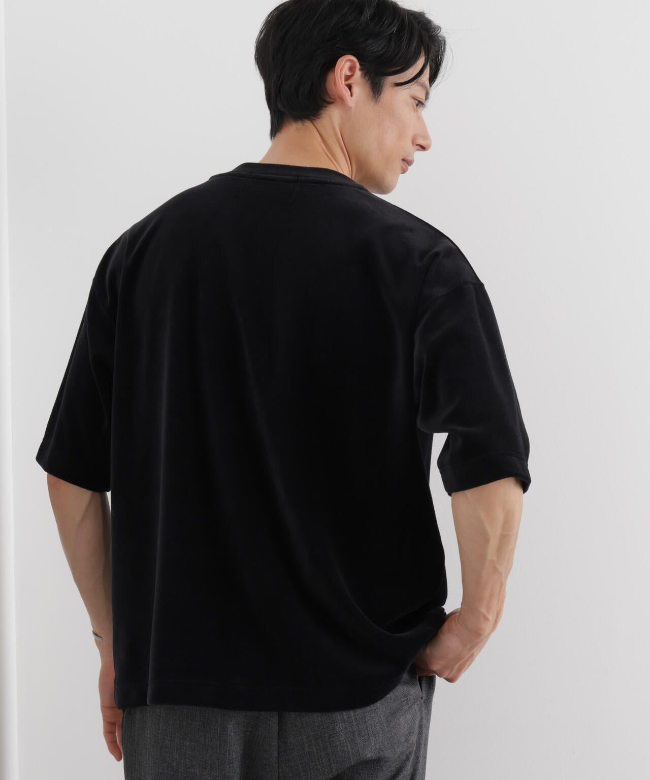 ベロア クルーネック Tシャツ 半袖 6686124226