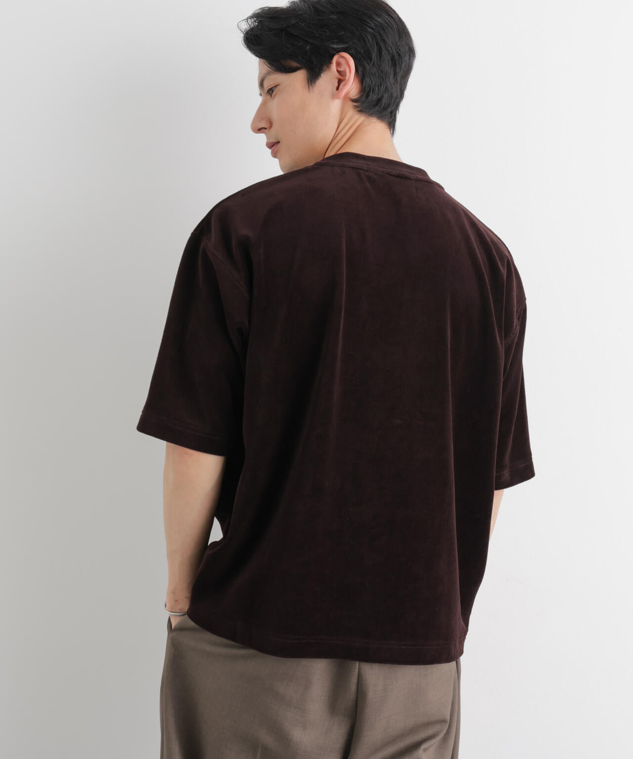 ベロア クルーネック Tシャツ 半袖 6686124226