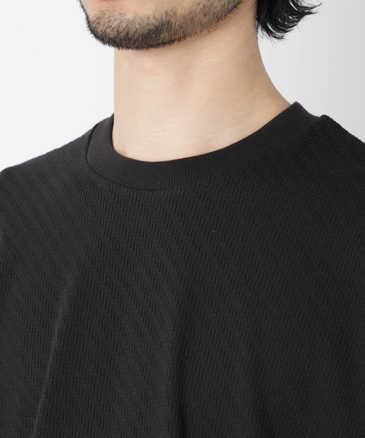 リンクスジャガードスリーブTシャツ 6686124228