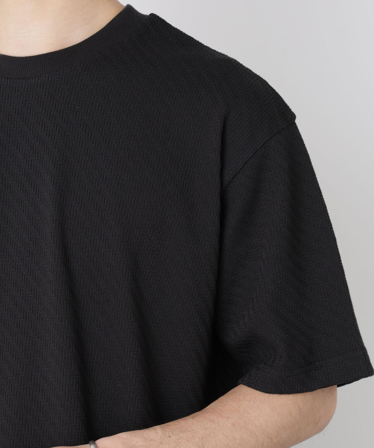 リンクスジャガードスリーブTシャツ 6686124228