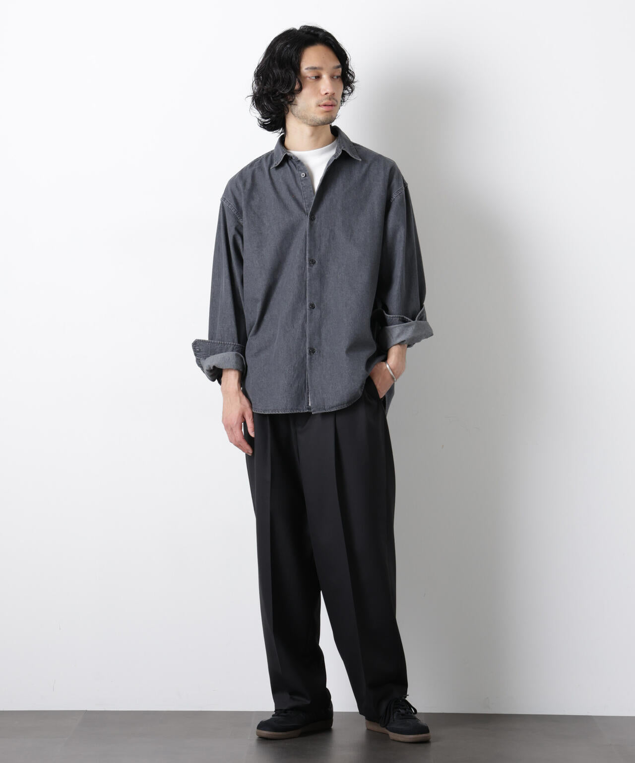 「大人のワイドパンツ」ドライギャバワイドイージースラックス 6686127201