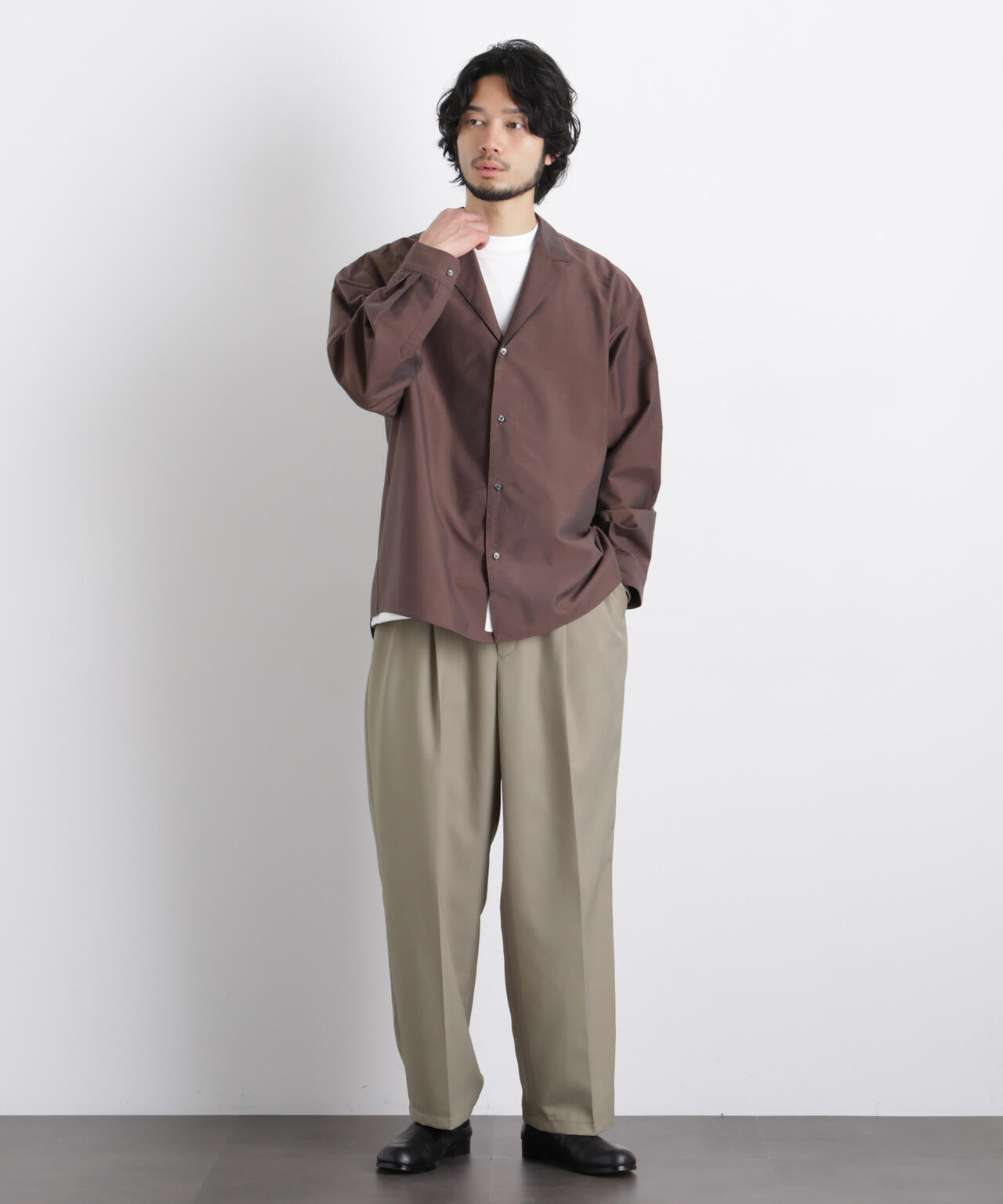 「大人のワイドパンツ」ドライギャバワイドイージースラックス 6686127201