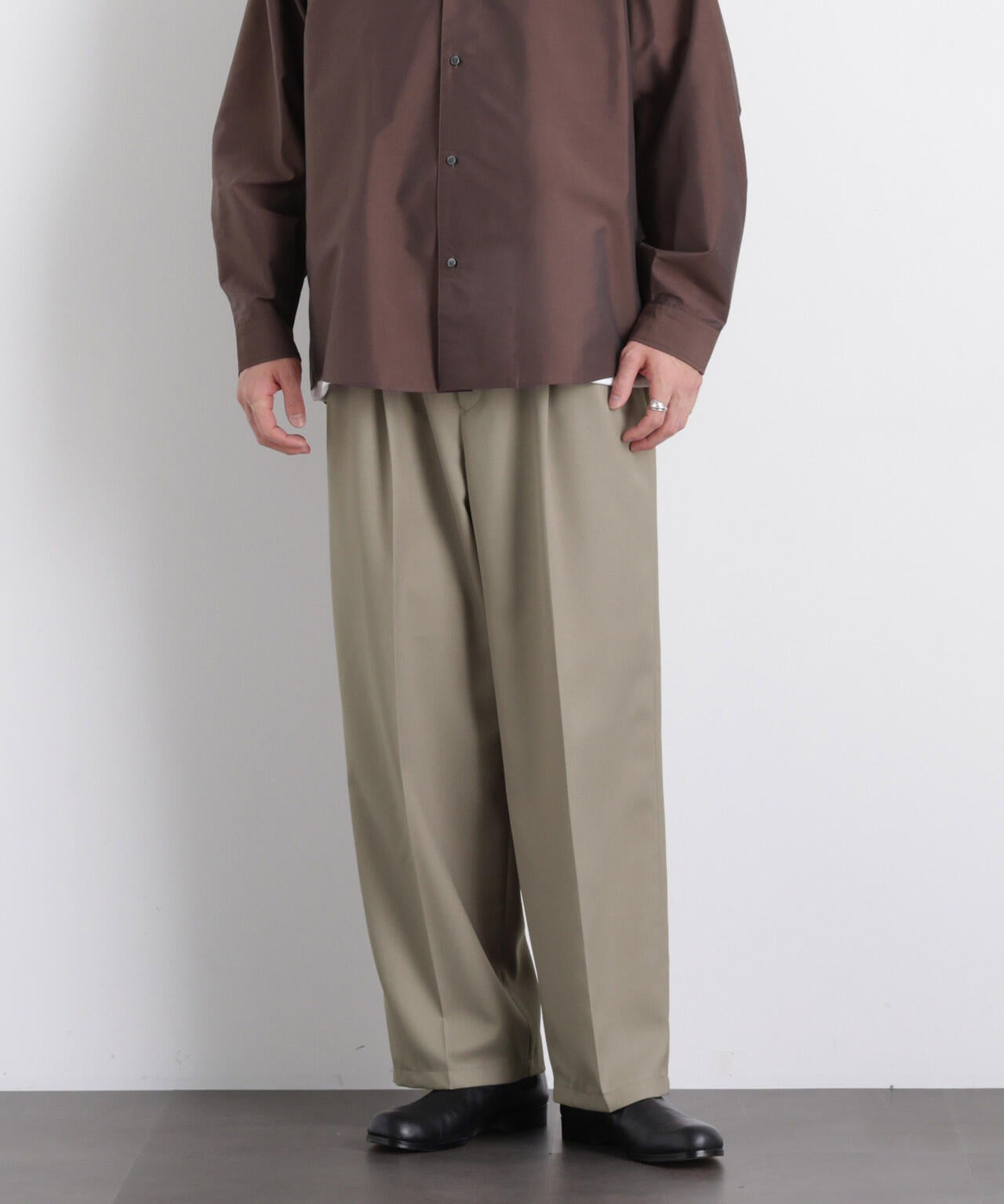 「大人のワイドパンツ」ドライギャバワイドイージースラックス 6686127201