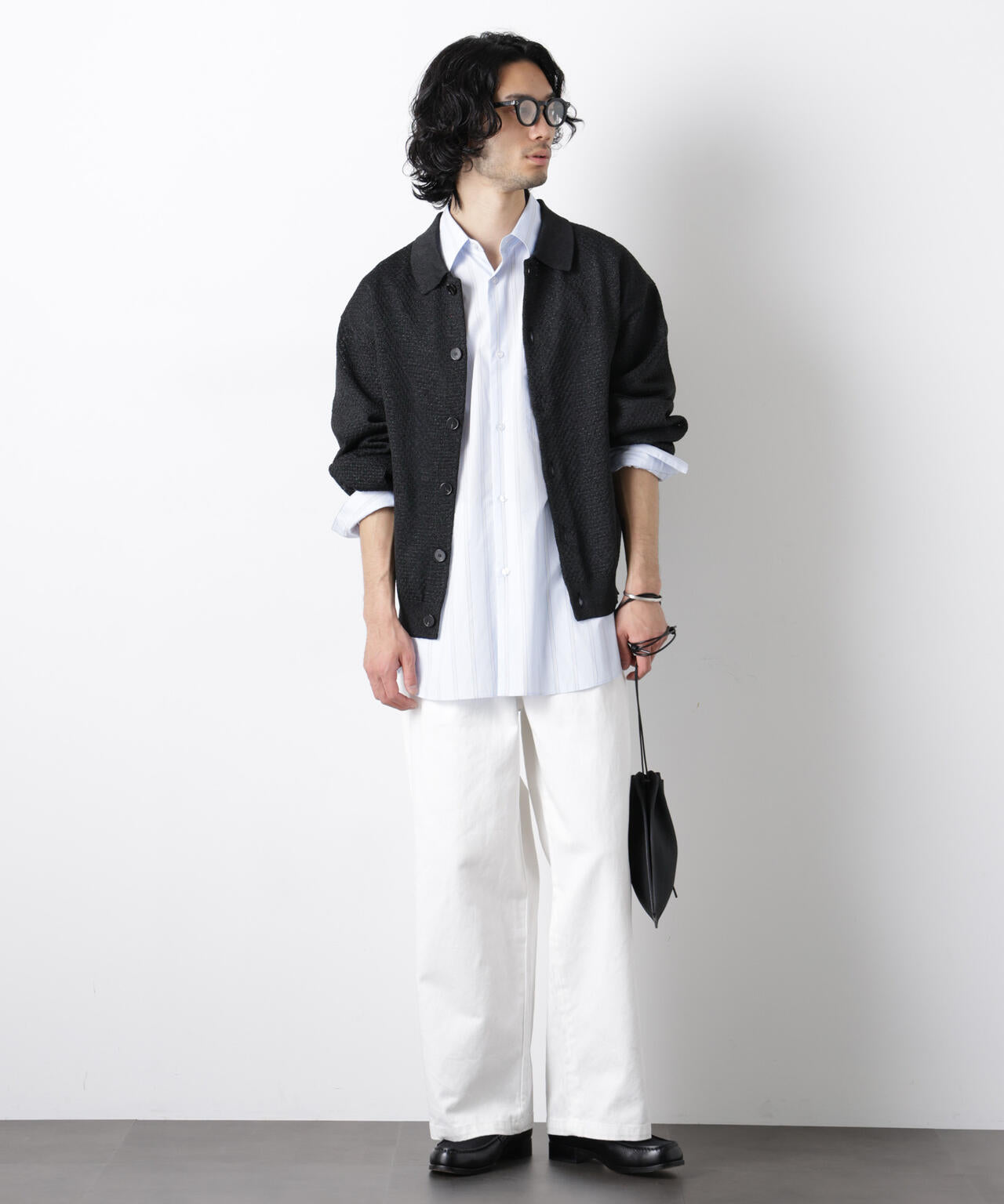 「OtoNANO」大人のワイドデニムパンツ 6686127215