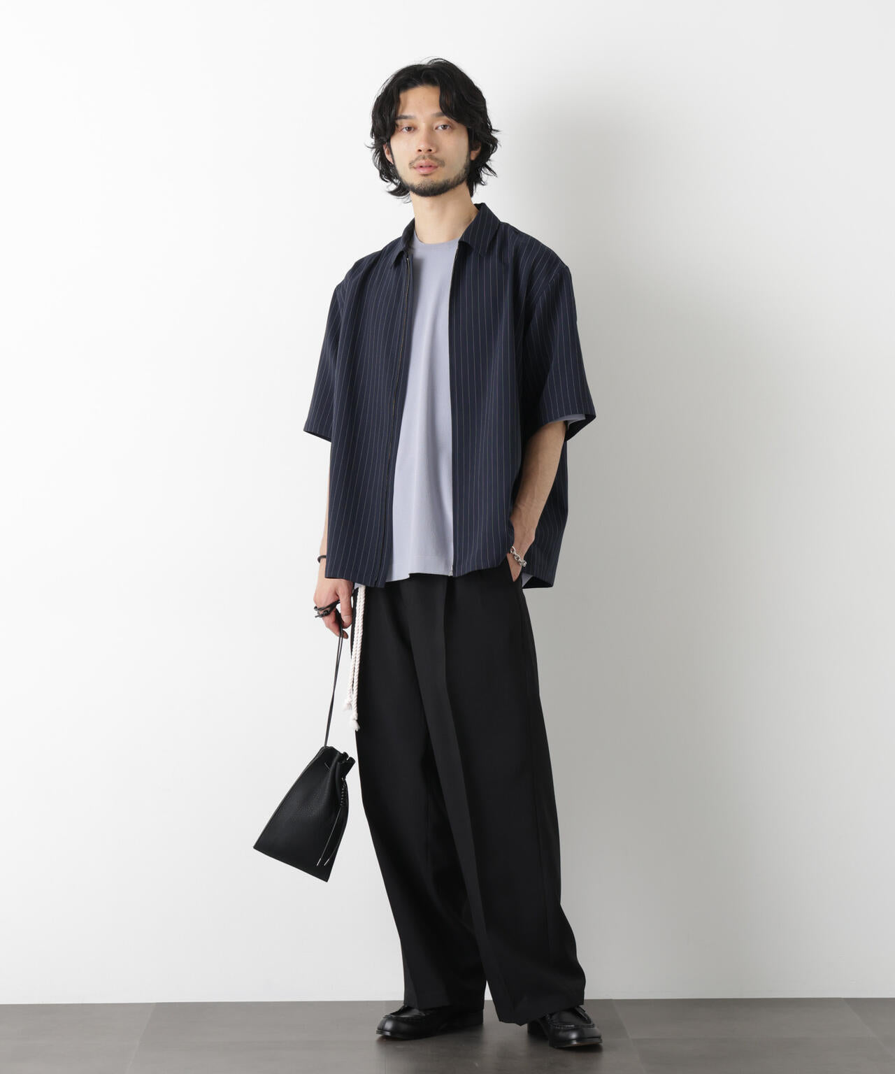 「メランジドライ」ワイドスラックス(セットアップ可) 6686127217