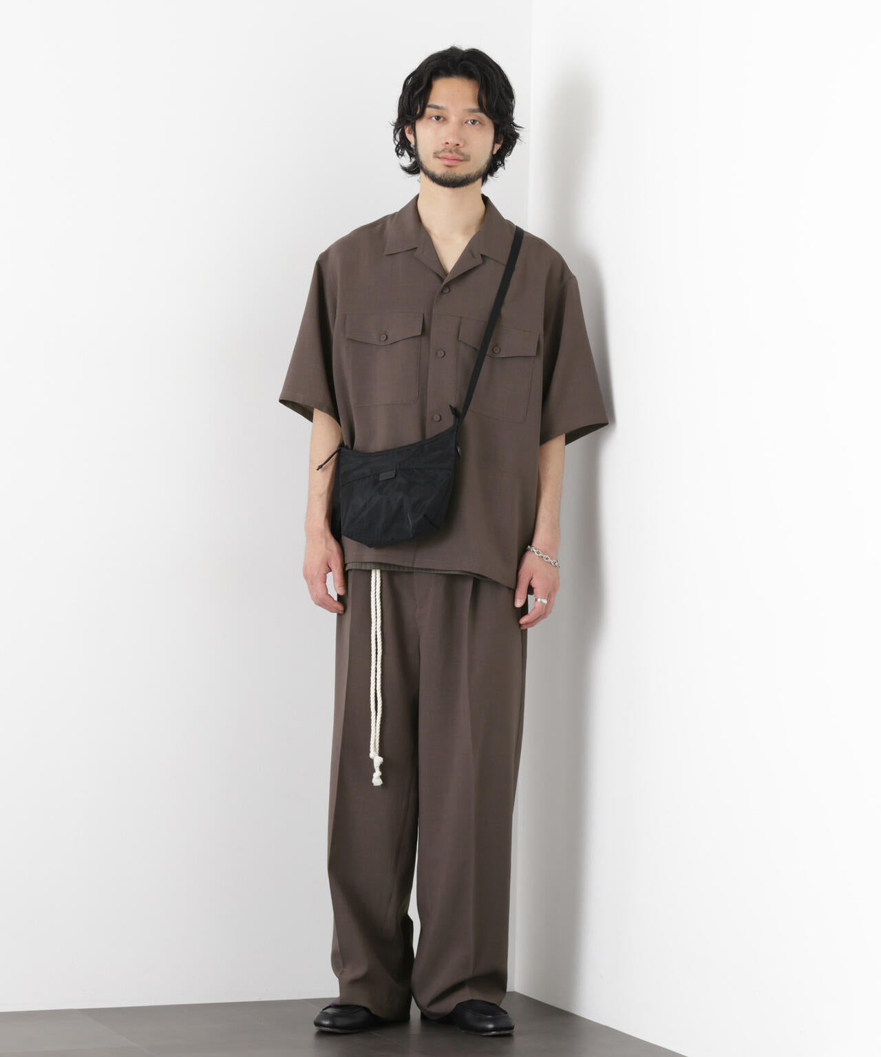 「メランジドライ」ワイドスラックス(セットアップ可) 6686127217