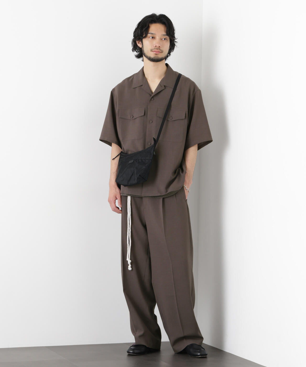 「メランジドライ」ワイドスラックス(セットアップ可) 6686127217