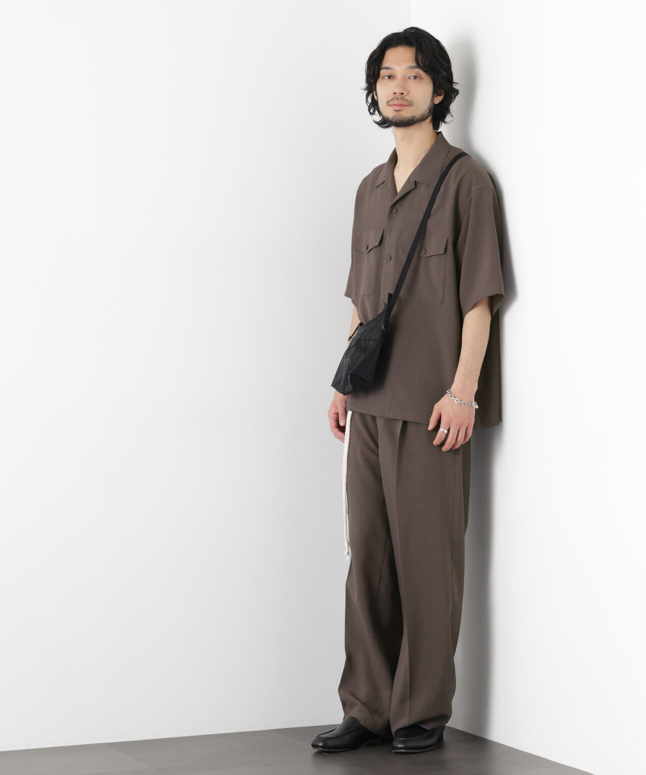「メランジドライ」ワイドスラックス(セットアップ可) 6686127217