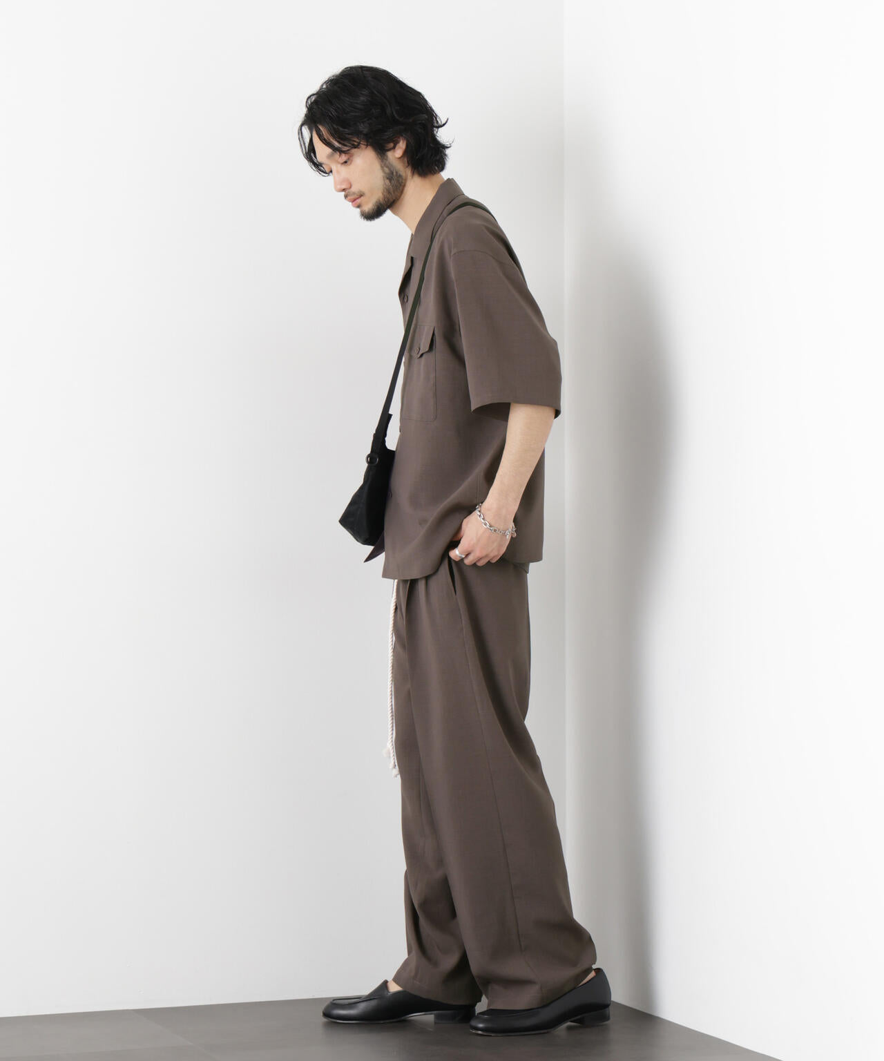 「メランジドライ」ワイドスラックス(セットアップ可) 6686127217