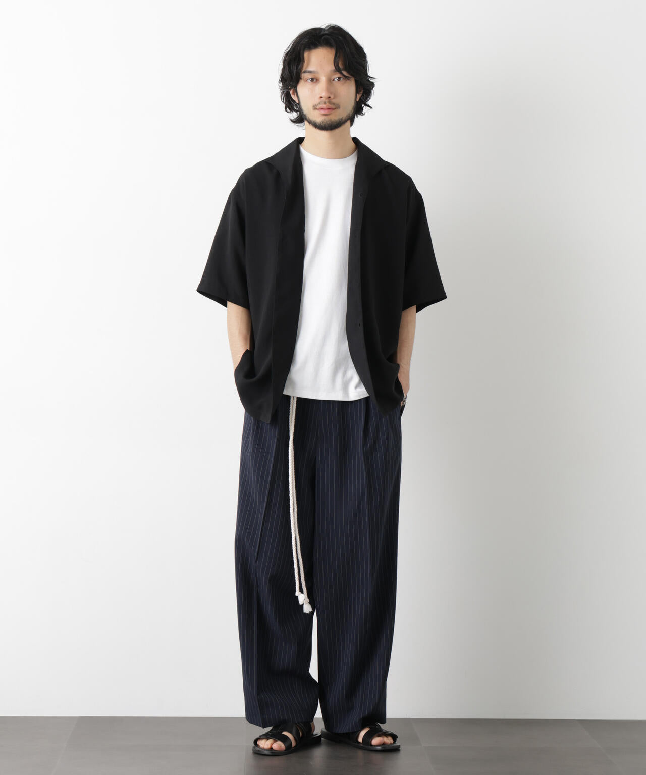 「メランジドライ」ワイドスラックス(セットアップ可) 6686127217