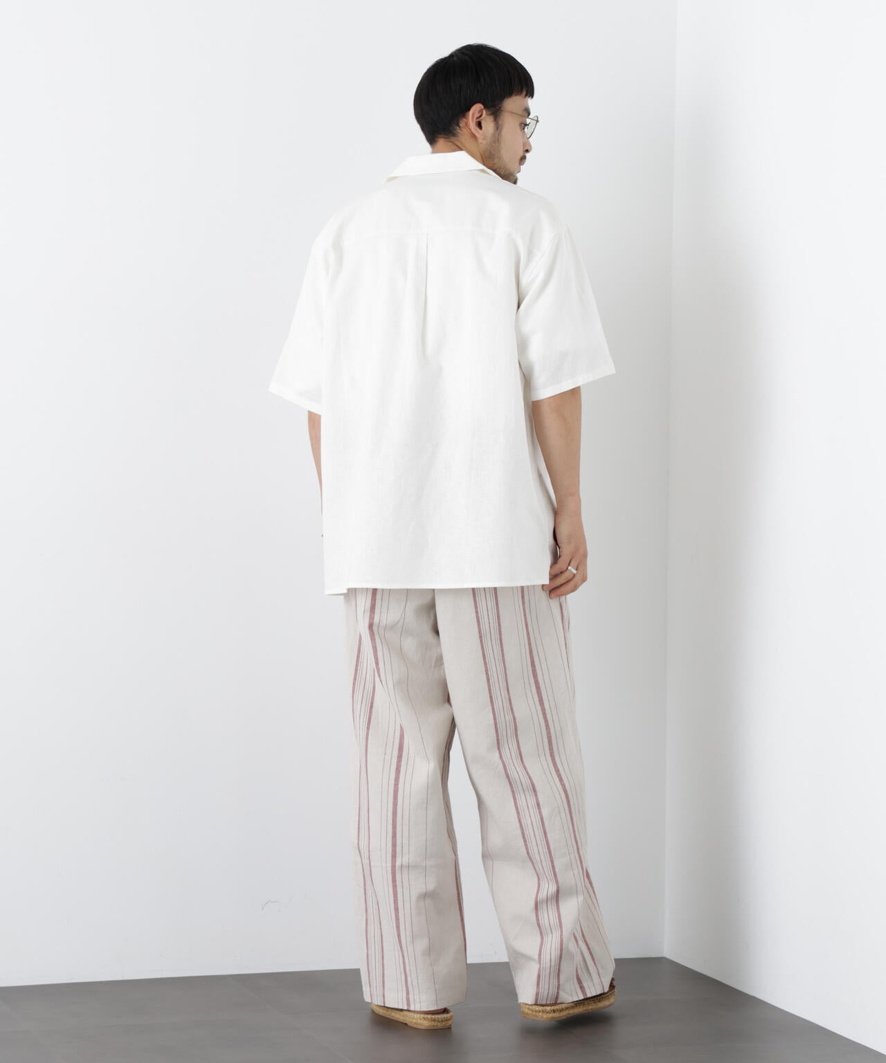 「FRENCH LINEN」 ストライプスラックス 6686127218