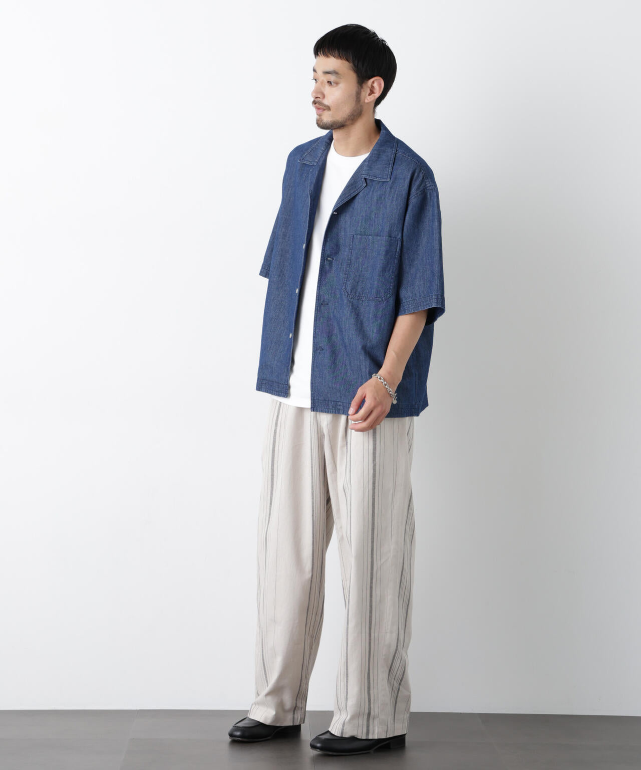「FRENCH LINEN」 ストライプスラックス 6686127218