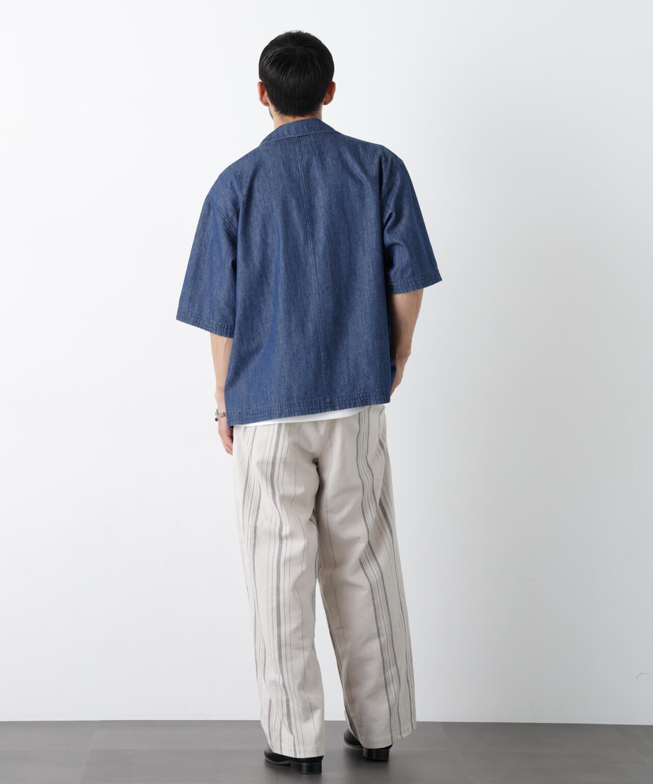 「FRENCH LINEN」 ストライプスラックス 6686127218
