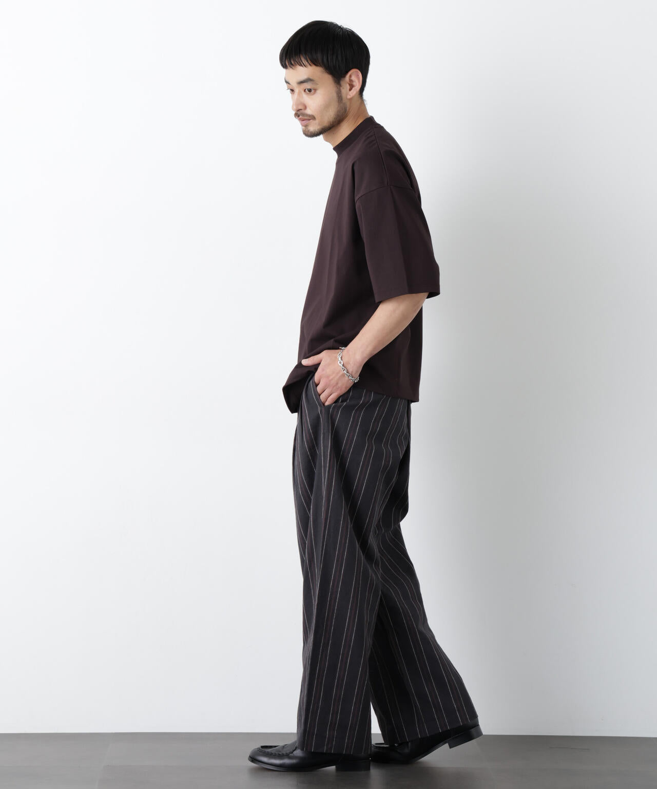 「FRENCH LINEN」 ストライプスラックス 6686127218