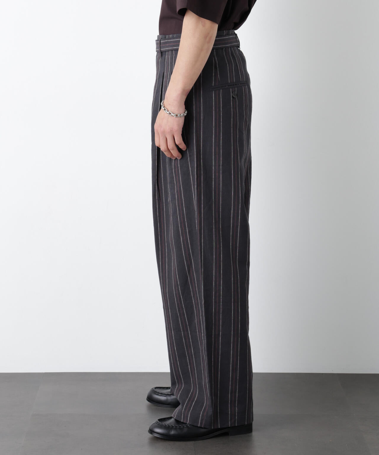「FRENCH LINEN」 ストライプスラックス 6686127218