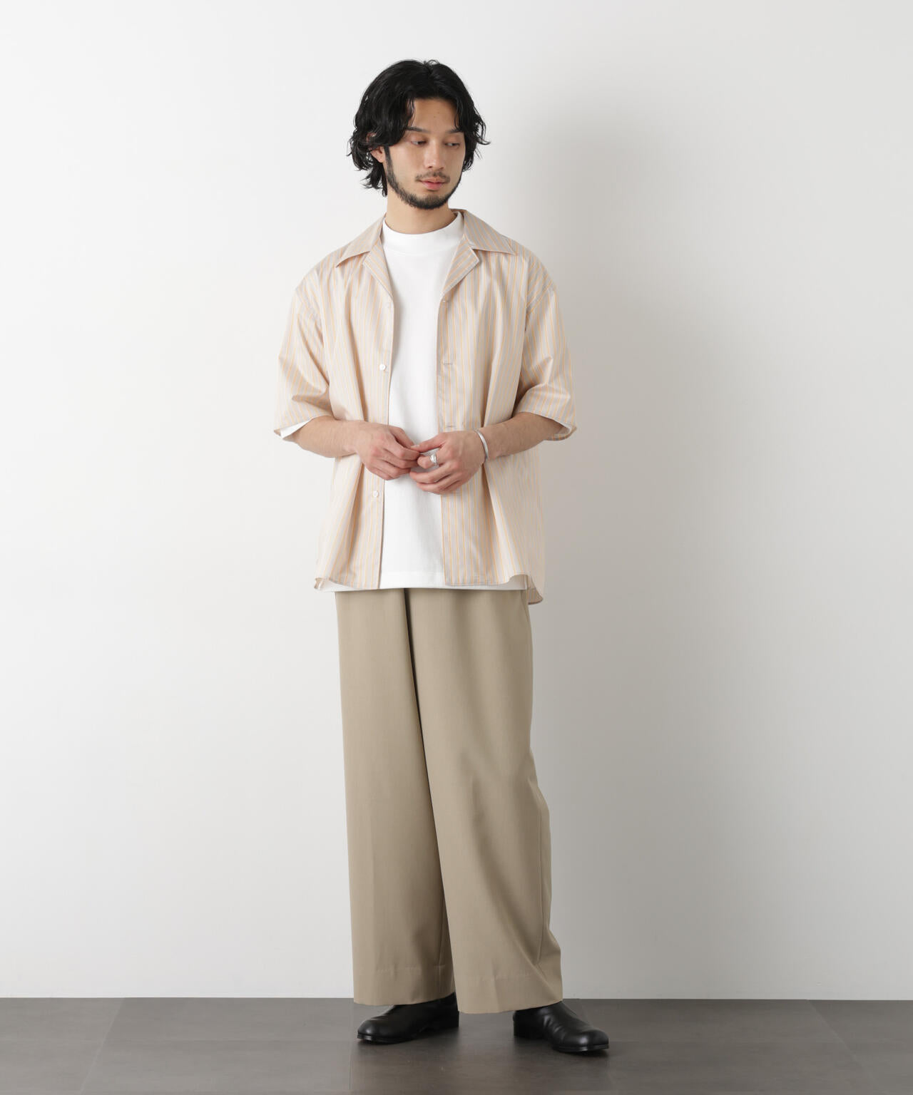 「OtoNANO」大人のワイドパンツ Reflax(R) ECOウエザークロスパンツ 6686127222