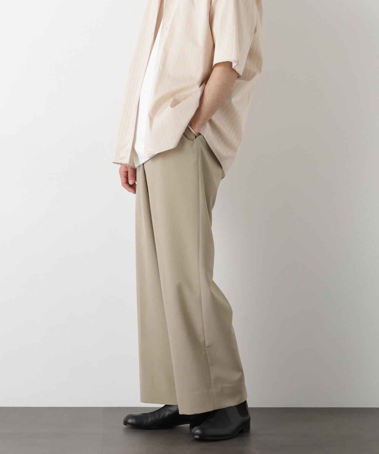 「OtoNANO」大人のワイドパンツ Reflax(R) ECOウエザークロスパンツ 6686127222