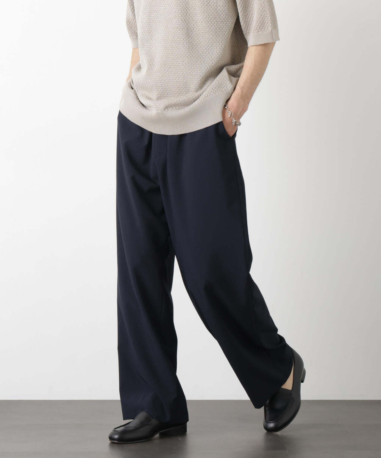 「OtoNANO」大人のワイドパンツ Reflax(R) ECOウエザークロスパンツ 6686127222