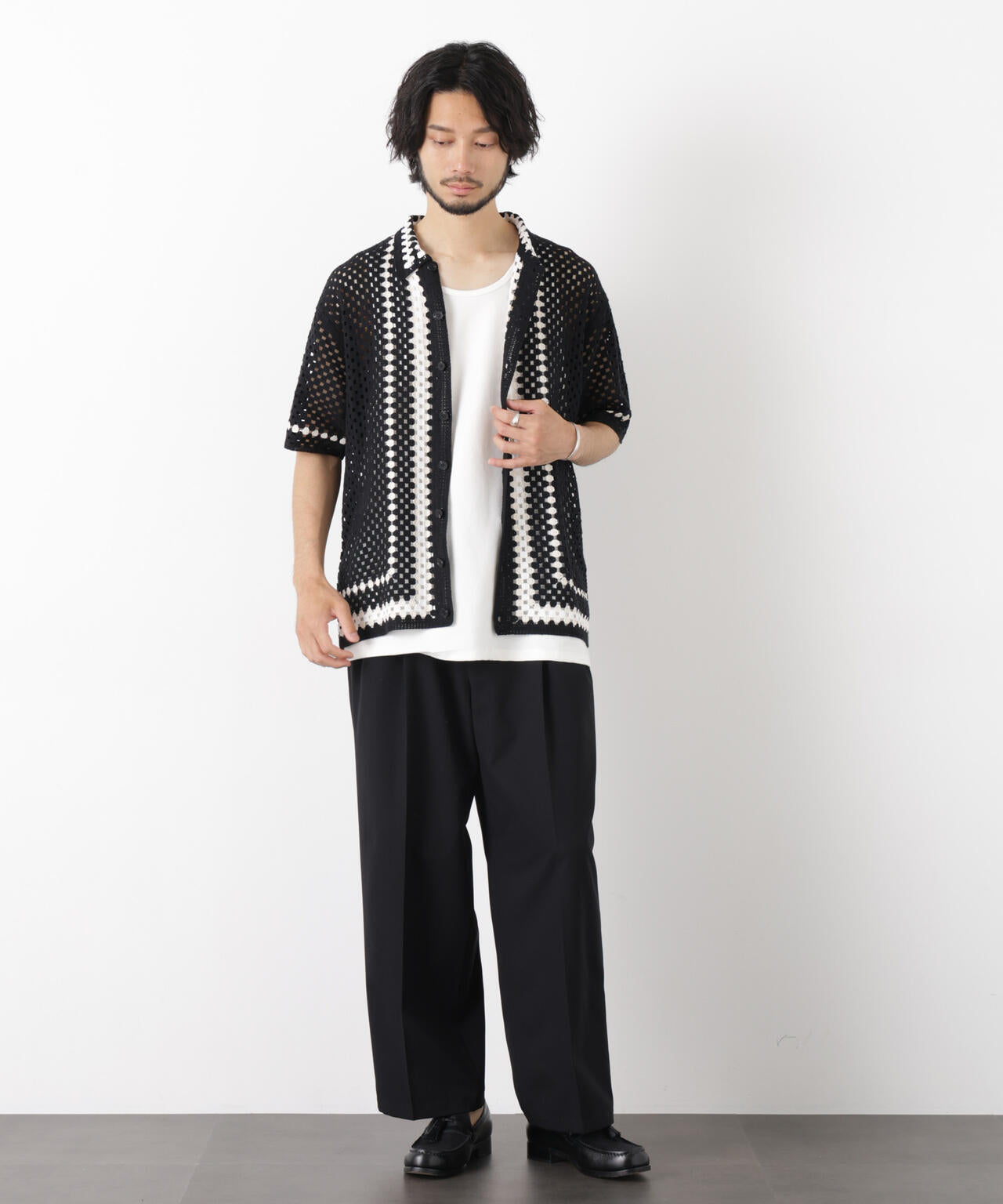 「OtoNANO」 大人のワイドパンツ Reflax(R) ドライオックス/吸水速乾(セットアップ可) 6686127233