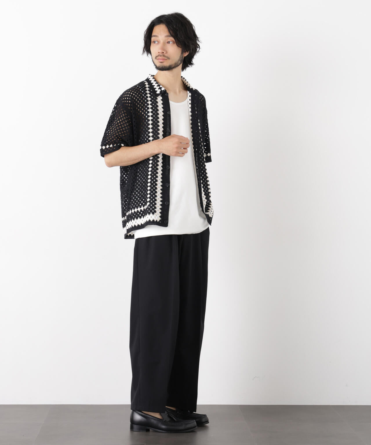 「OtoNANO」 大人のワイドパンツ Reflax(R) ドライオックス/吸水速乾(セットアップ可) 6686127233
