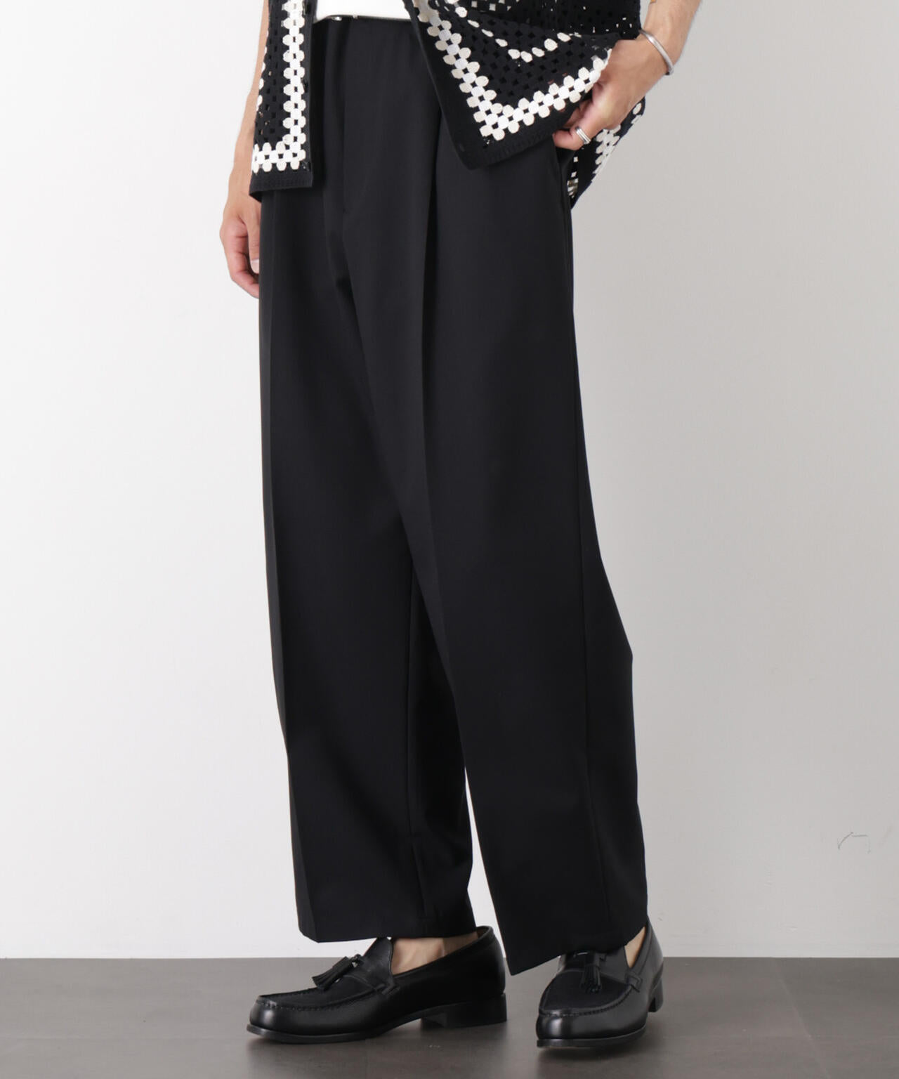 「OtoNANO」 大人のワイドパンツ Reflax(R) ドライオックス/吸水速乾(セットアップ可) 6686127233