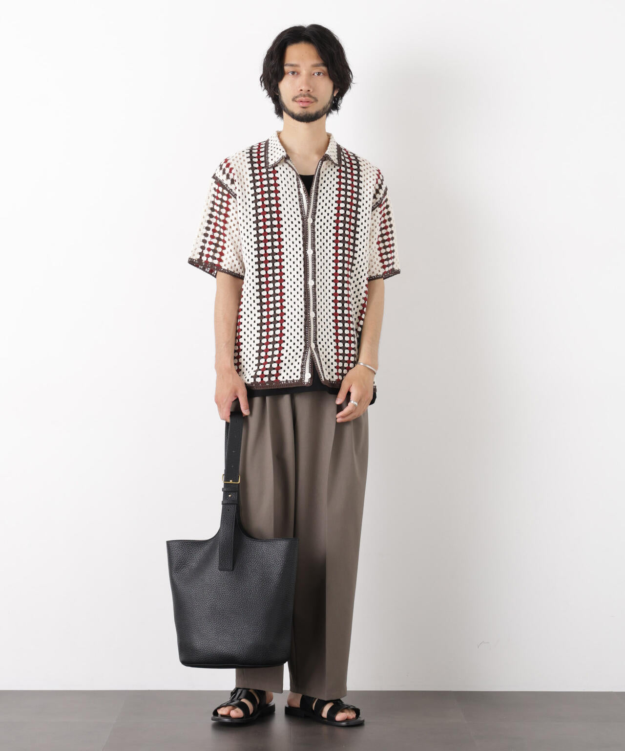 「OtoNANO」 大人のワイドパンツ Reflax(R) ドライオックス/吸水速乾(セットアップ可) 6686127233
