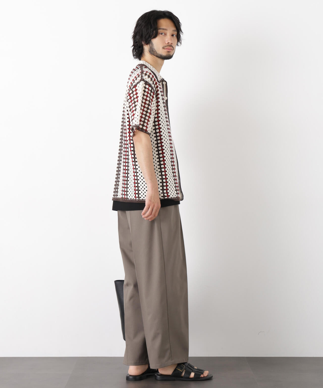 「OtoNANO」 大人のワイドパンツ Reflax(R) ドライオックス/吸水速乾(セットアップ可) 6686127233