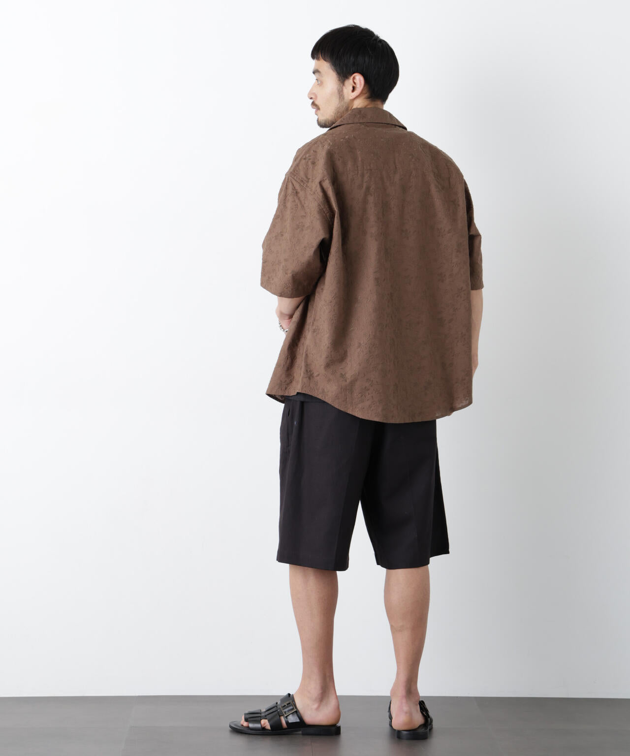 「FRENCH LINEN」 ベルテッドワイドショーツ 6686128201