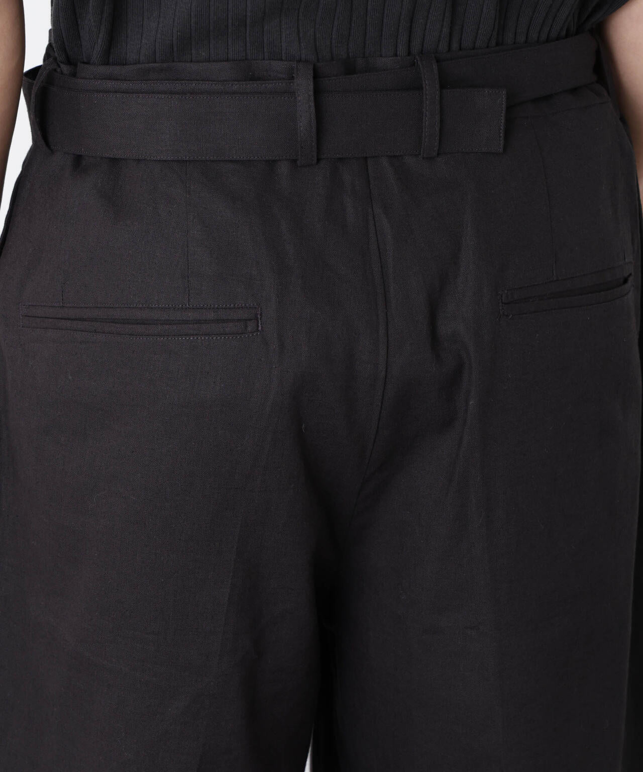 「FRENCH LINEN」 ベルテッドワイドショーツ 6686128201