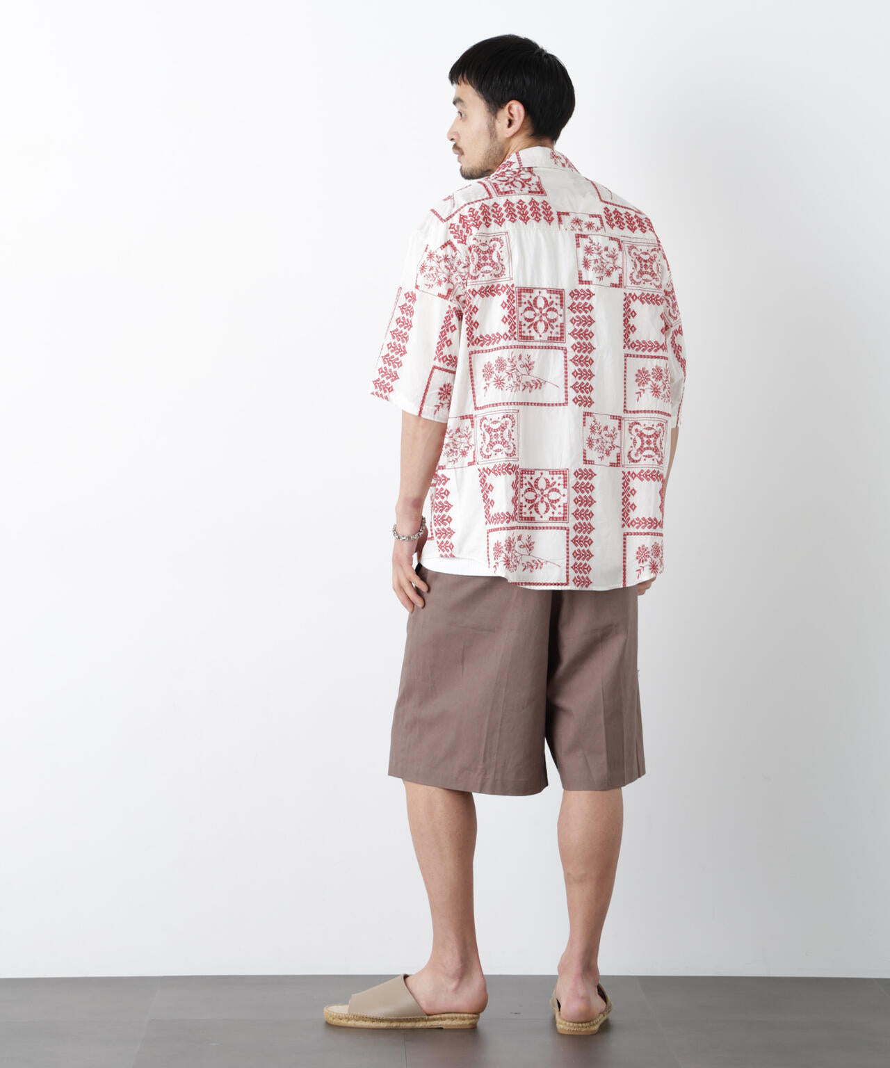 「FRENCH LINEN」 ベルテッドワイドショーツ 6686128201