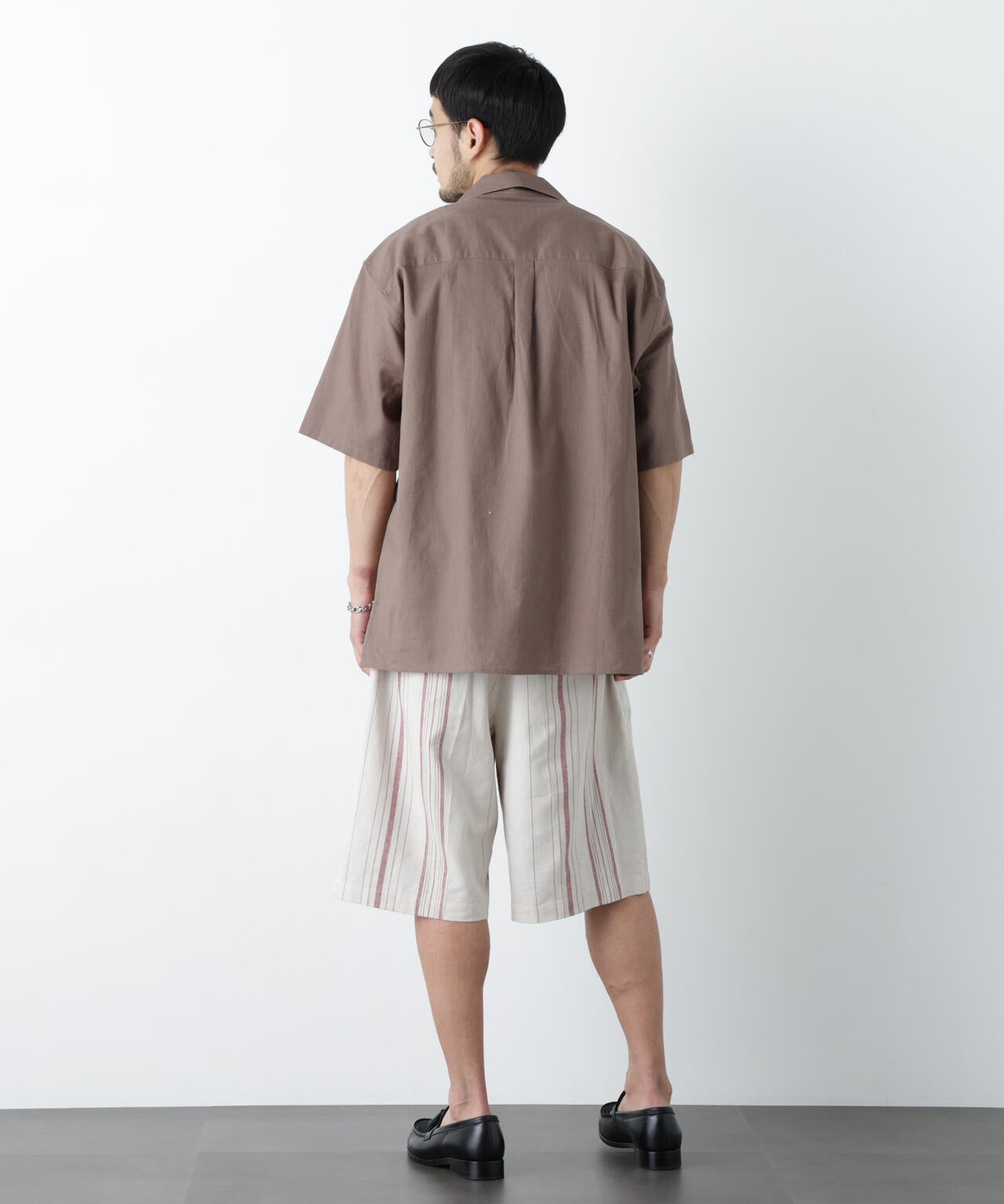 「FRENCH LINEN」 ベルテッドワイドショーツ 6686128201