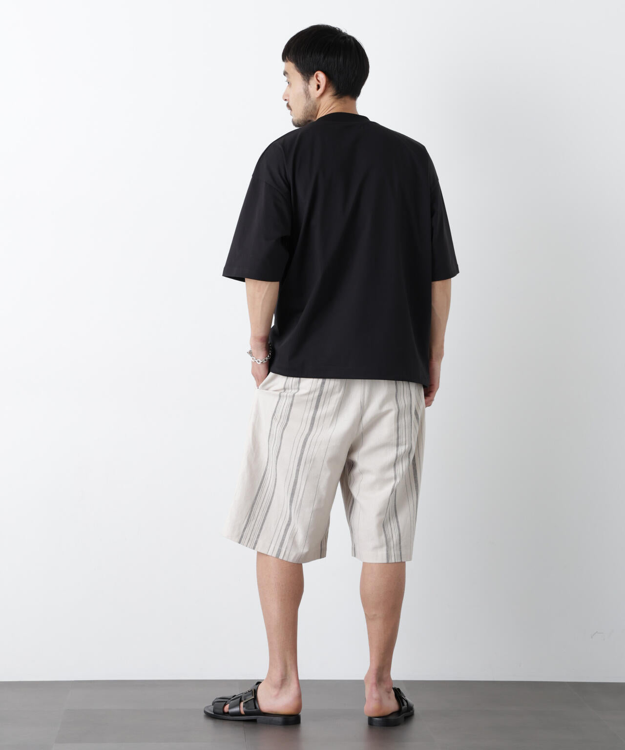「FRENCH LINEN」 ベルテッドワイドショーツ 6686128201
