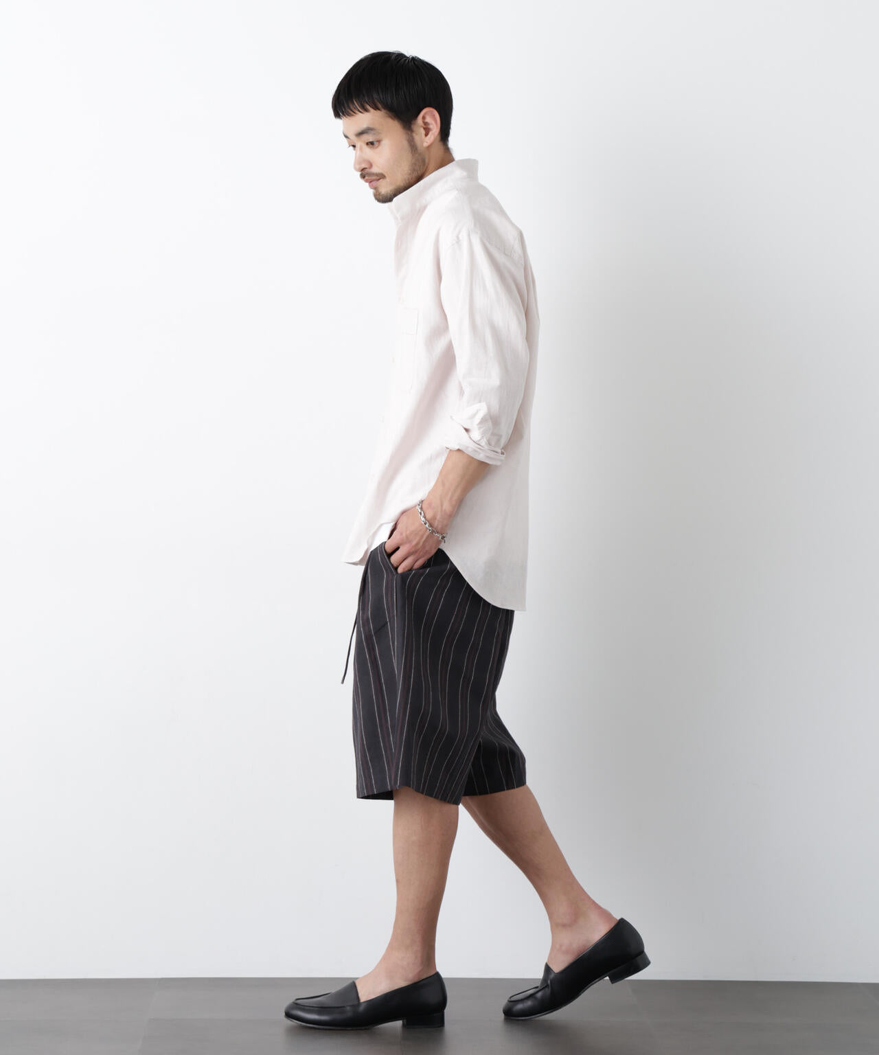 「FRENCH LINEN」 ベルテッドワイドショーツ 6686128201