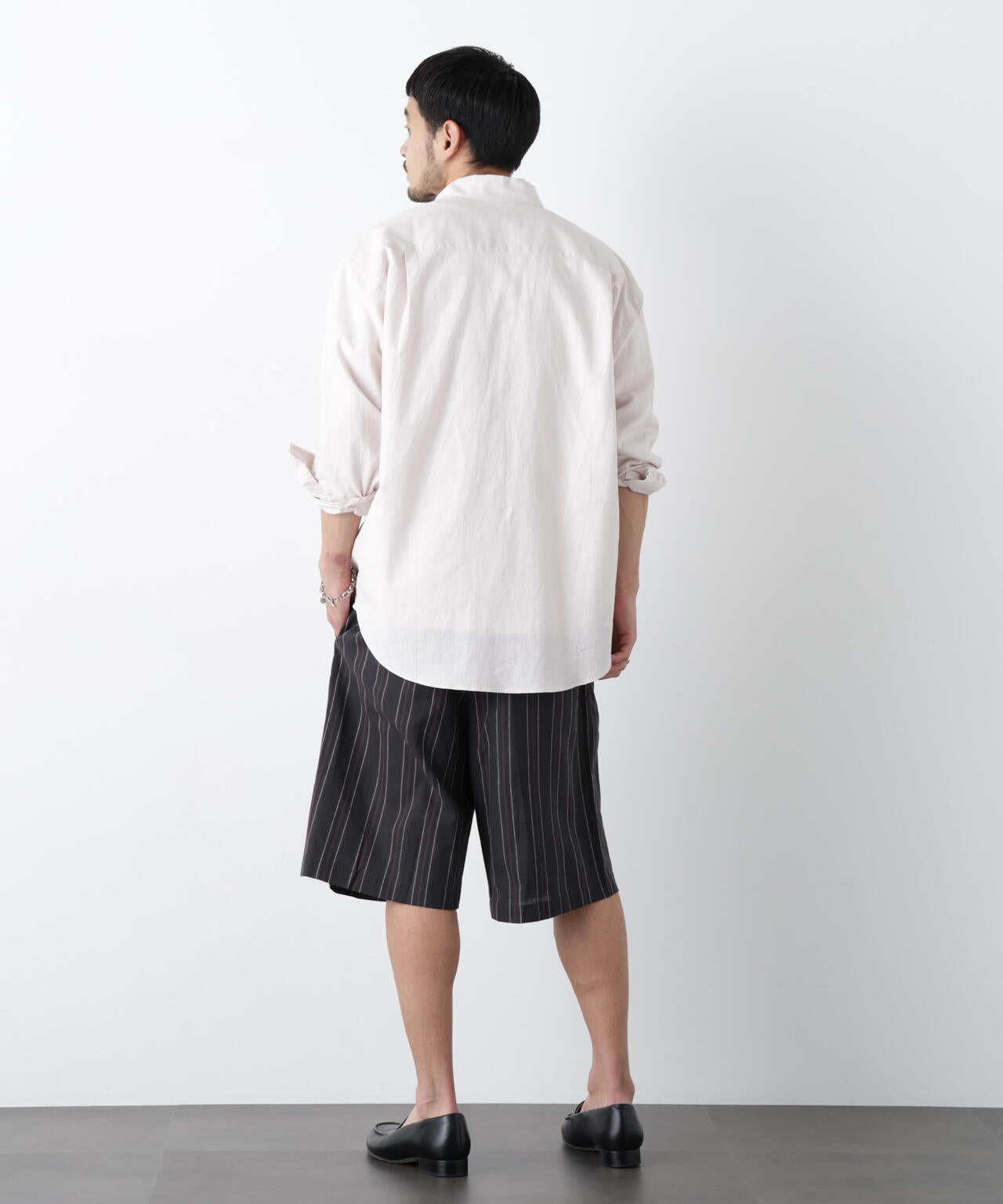 「FRENCH LINEN」 ベルテッドワイドショーツ 6686128201