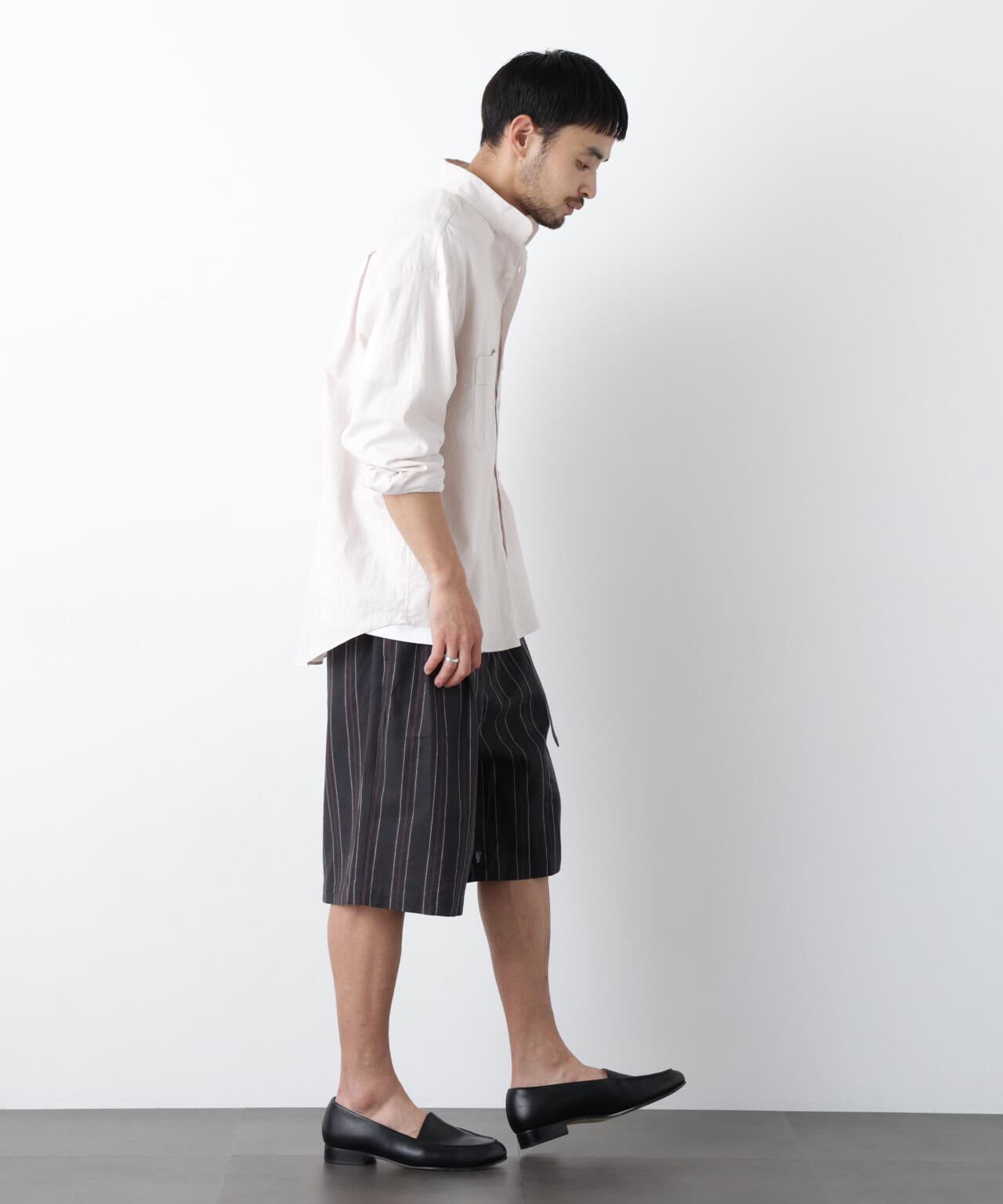 「FRENCH LINEN」 ベルテッドワイドショーツ 6686128201
