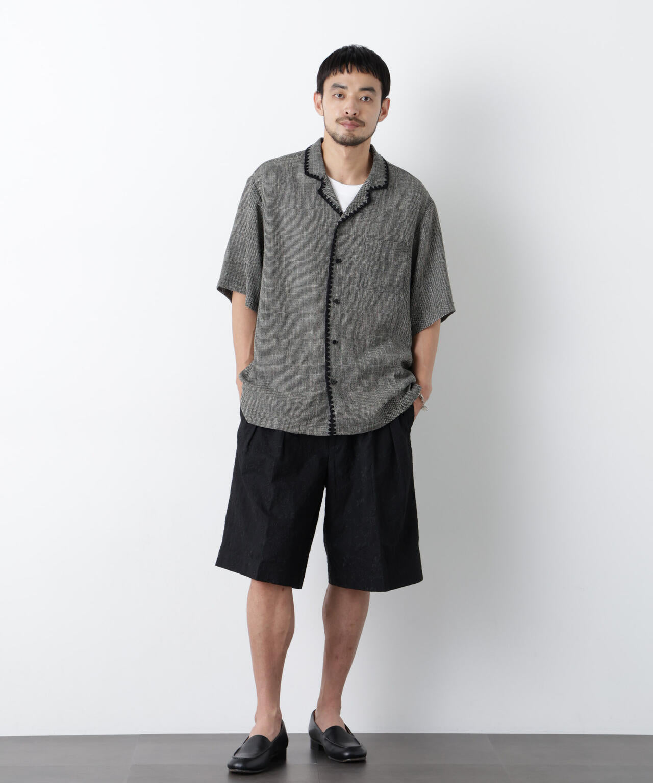 「OtoNANO」×masoret 総柄刺繍ショートパンツ(セットアップ可) 6686128203