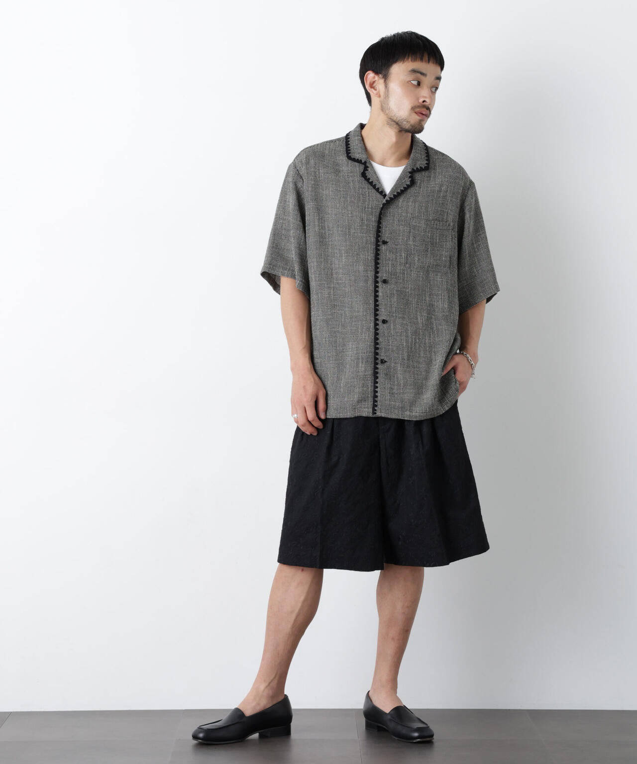 「OtoNANO」×masoret 総柄刺繍ショートパンツ(セットアップ可) 6686128203