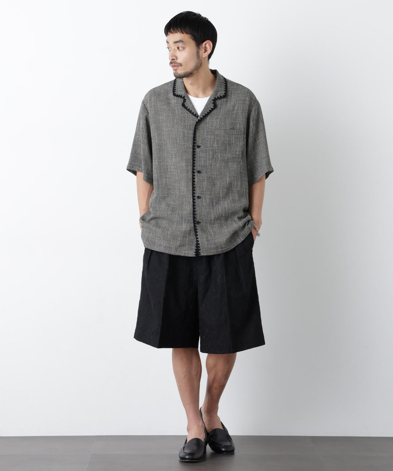 「OtoNANO」×masoret 総柄刺繍ショートパンツ(セットアップ可) 6686128203