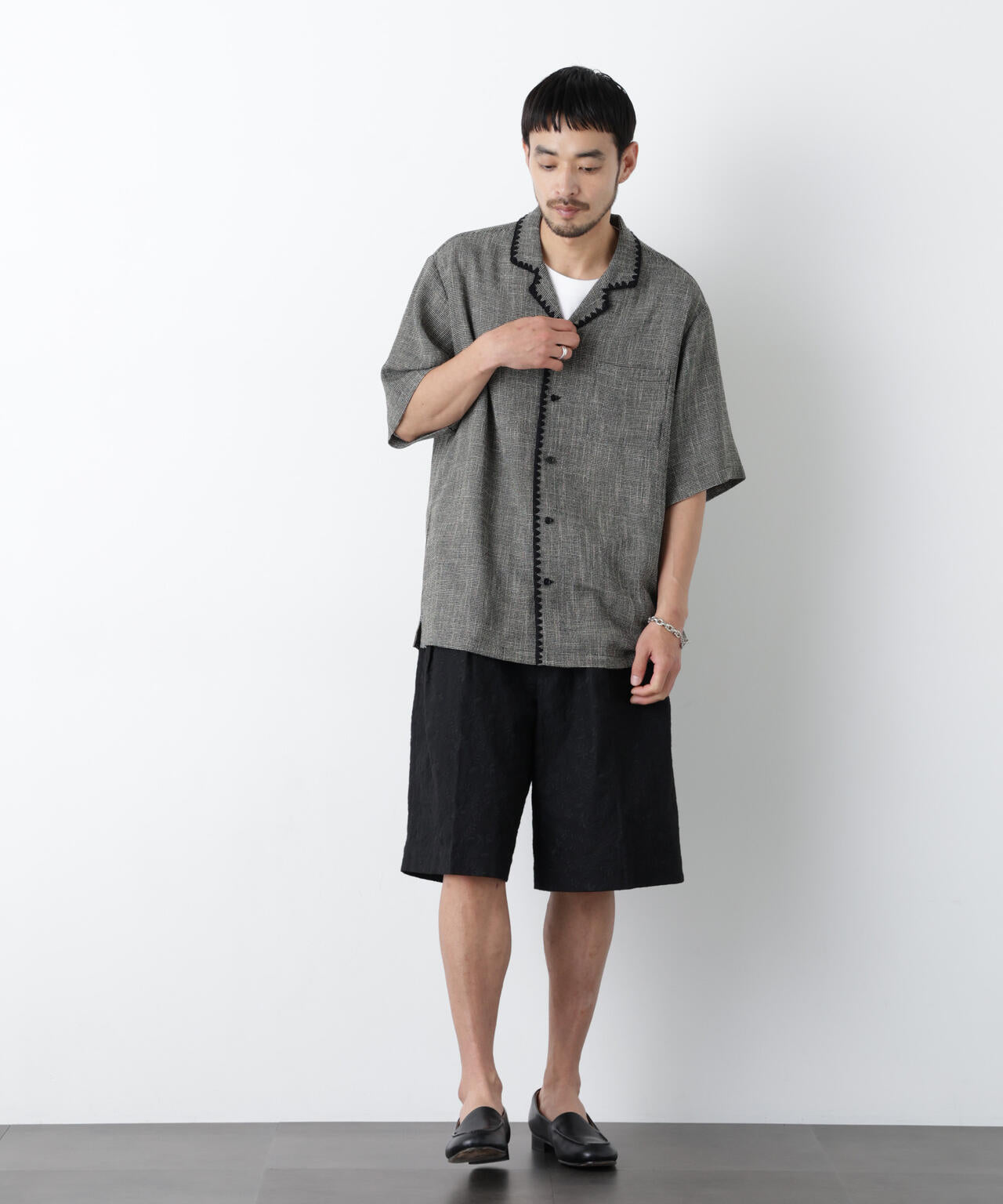 「OtoNANO」×masoret 総柄刺繍ショートパンツ(セットアップ可) 6686128203