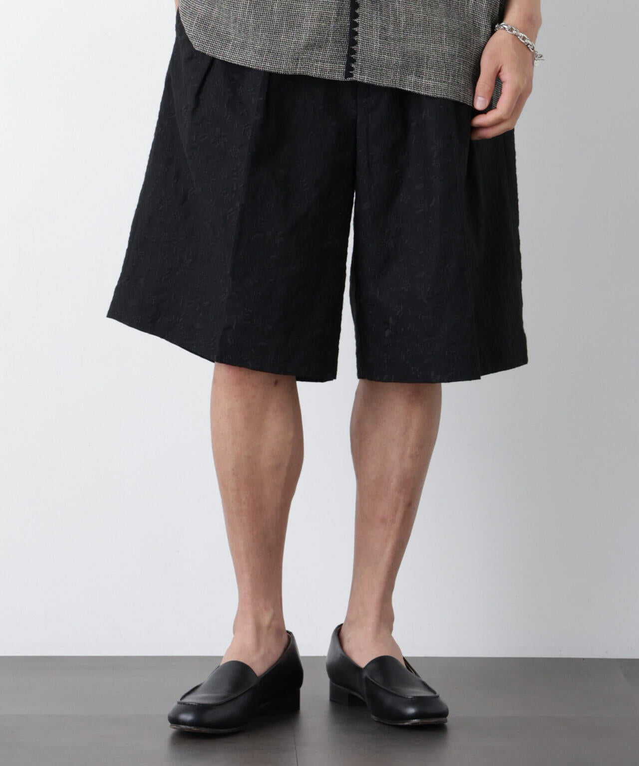 「OtoNANO」×masoret 総柄刺繍ショートパンツ(セットアップ可) 6686128203