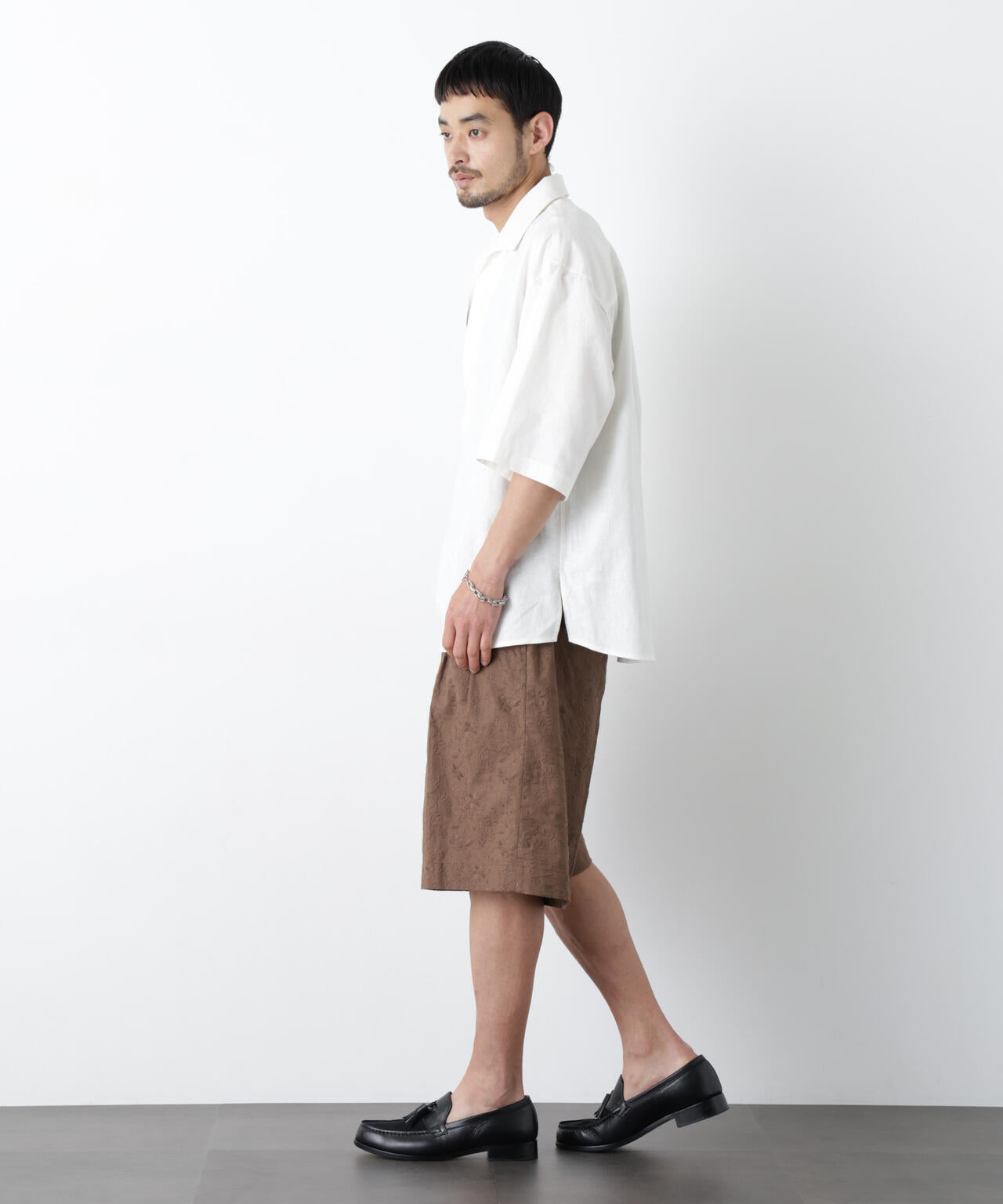「OtoNANO」×masoret 総柄刺繍ショートパンツ(セットアップ可) 6686128203