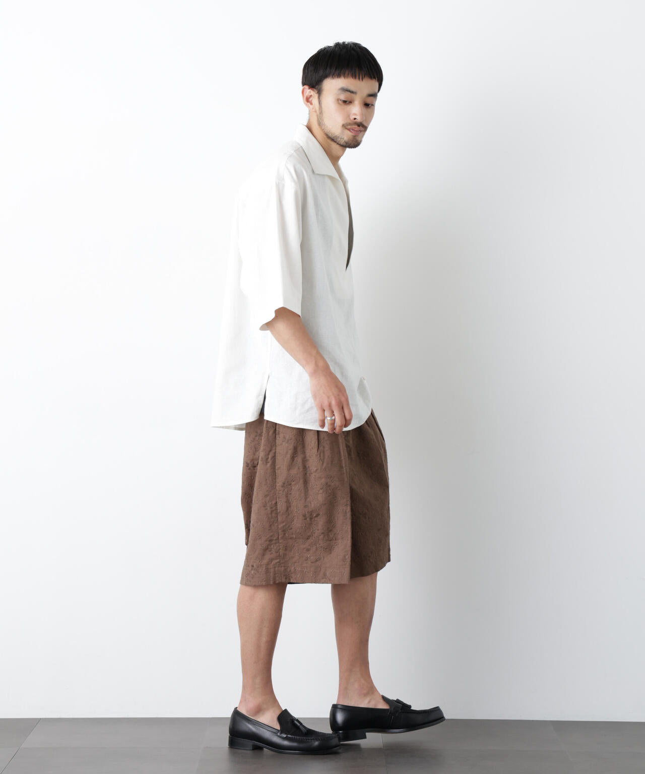 「OtoNANO」×masoret 総柄刺繍ショートパンツ(セットアップ可) 6686128203